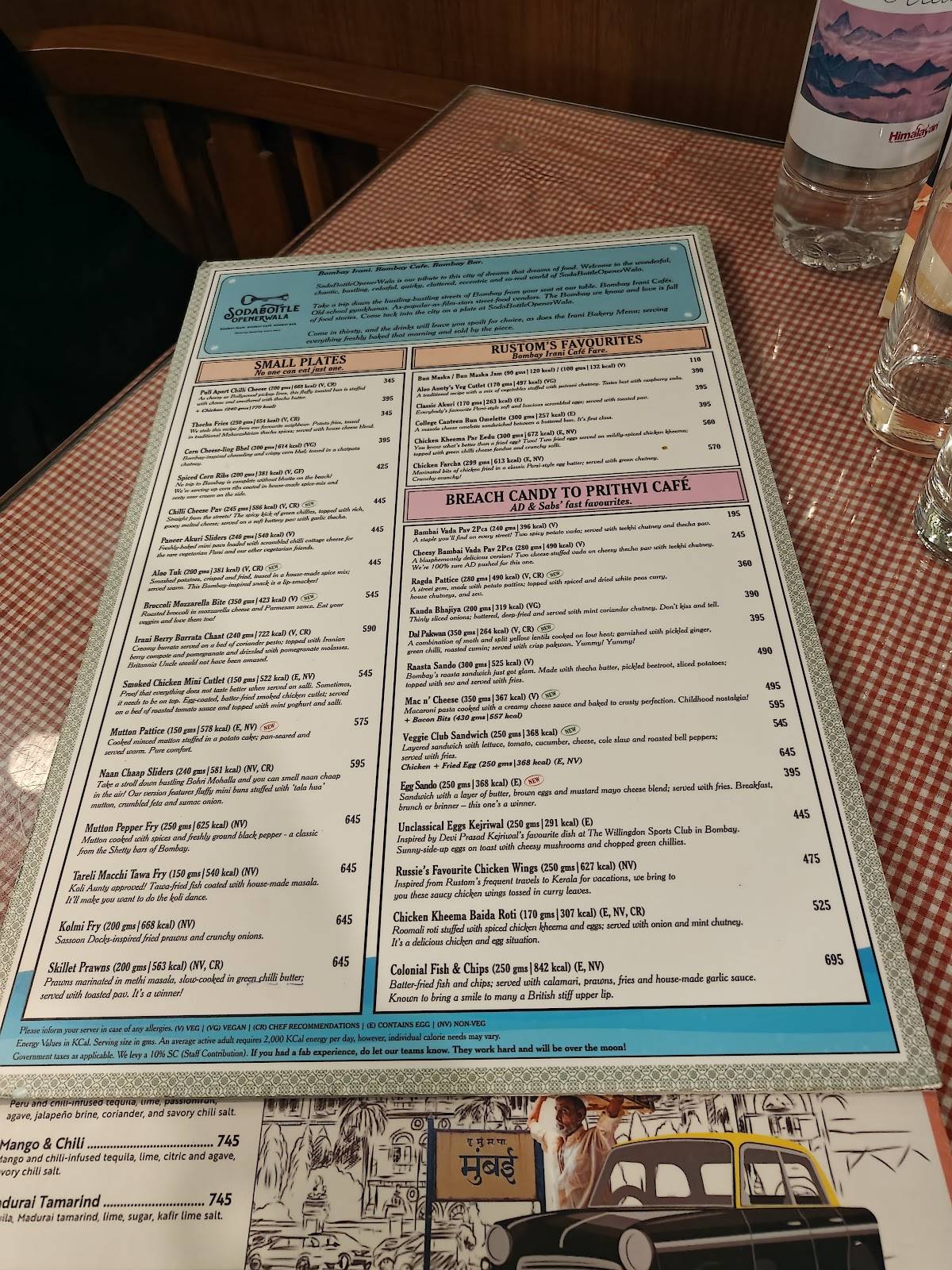 SodaBottleOpenerWala menu