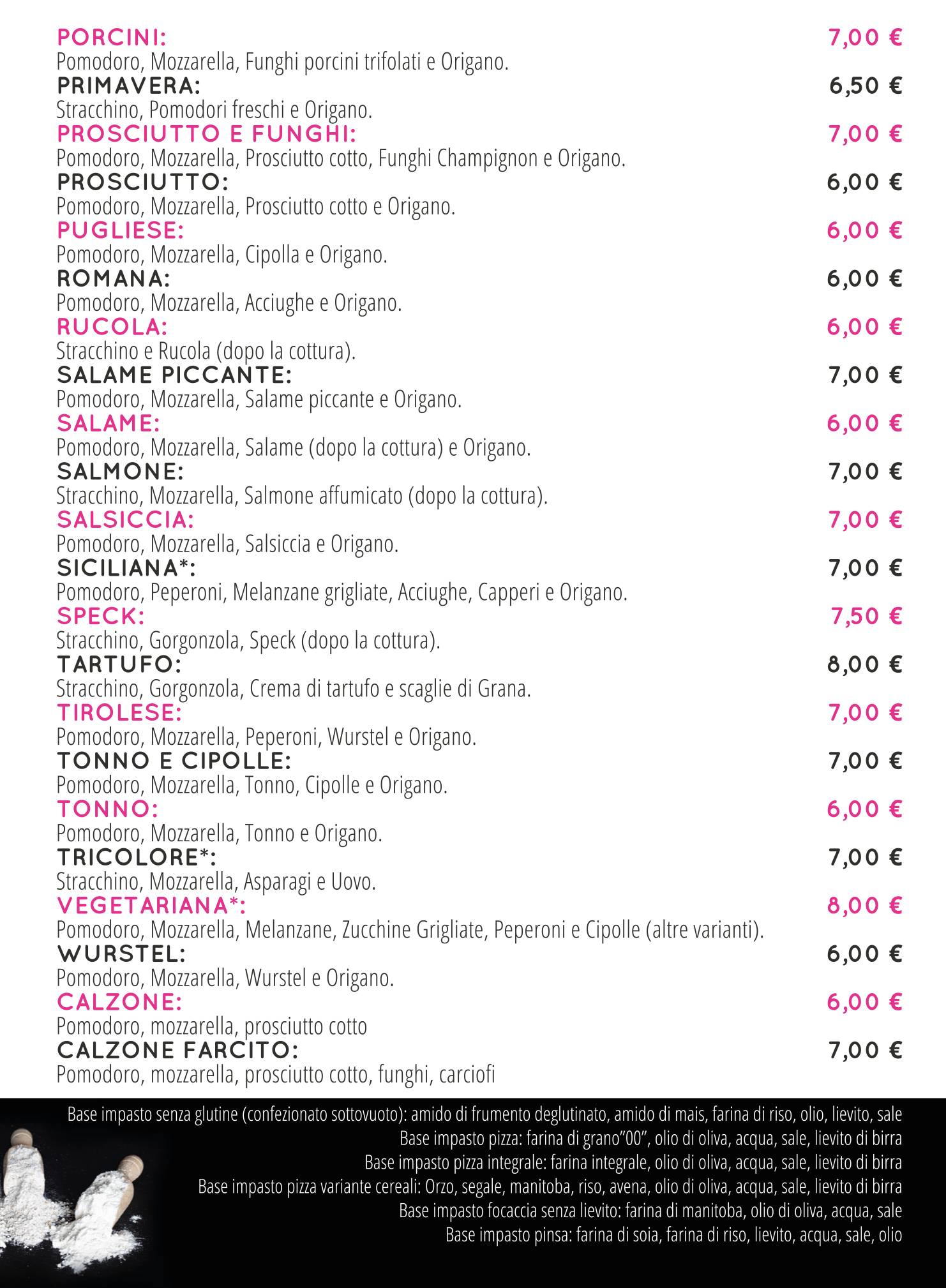 Menu di Nonsolopizza Genova 
