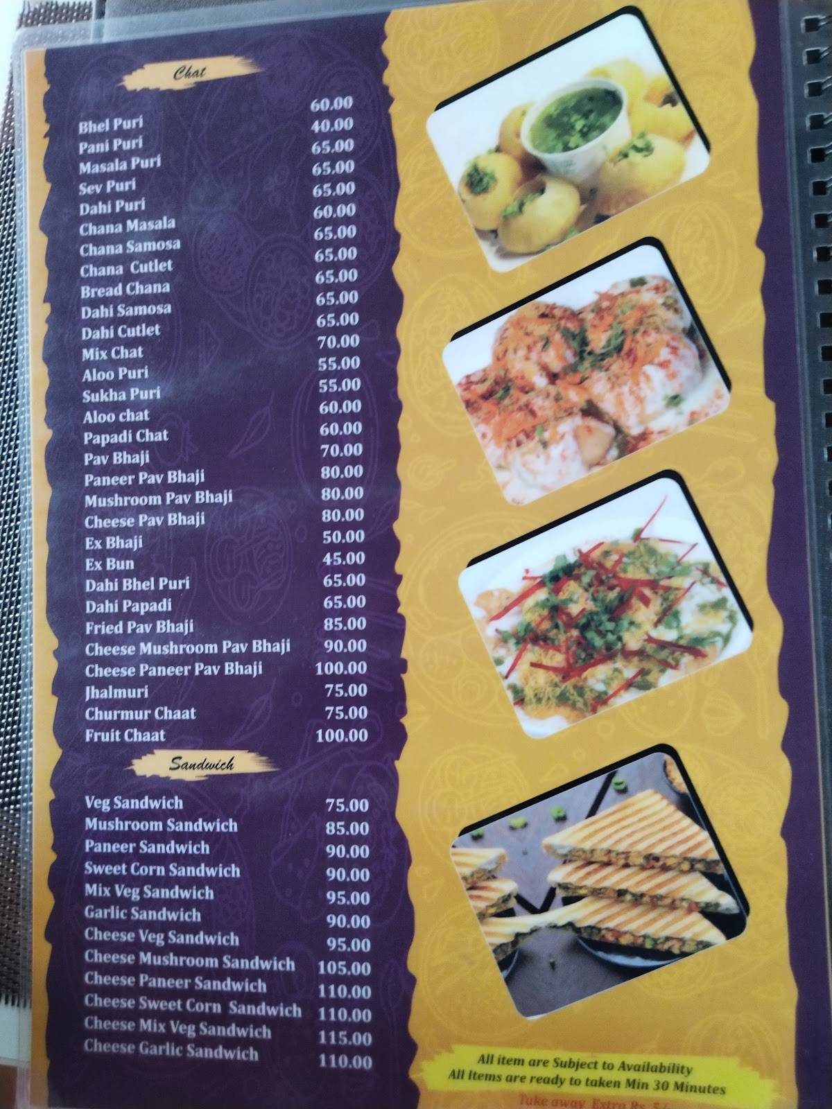 North Chappathies Veg Restaurant menu