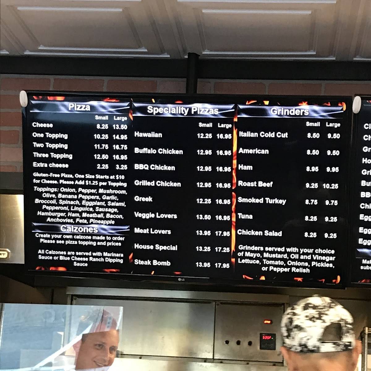 Menu at Norton House of Pizza pizzeria, Norton