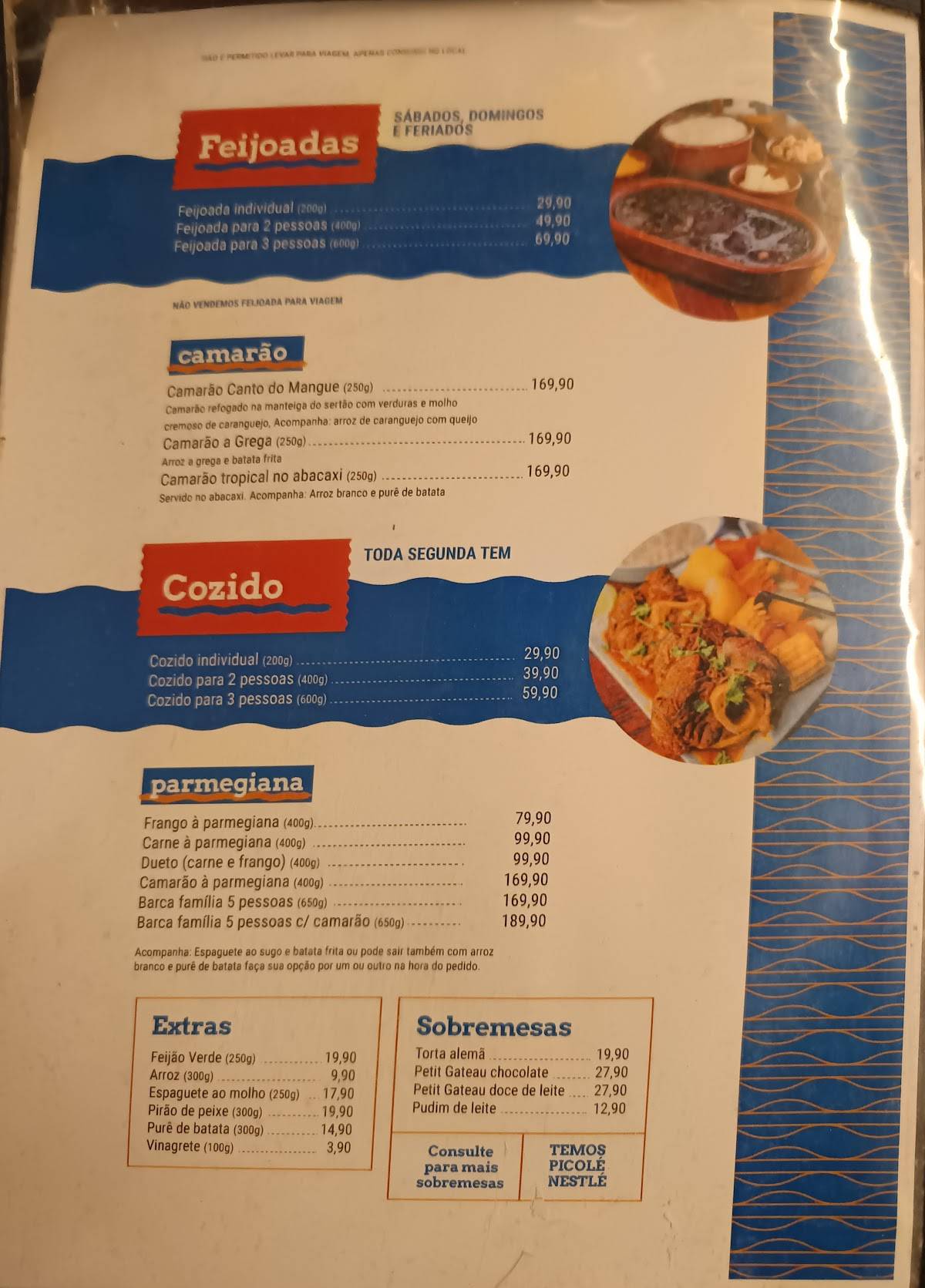 Numar Bar e Restaurante cardápio