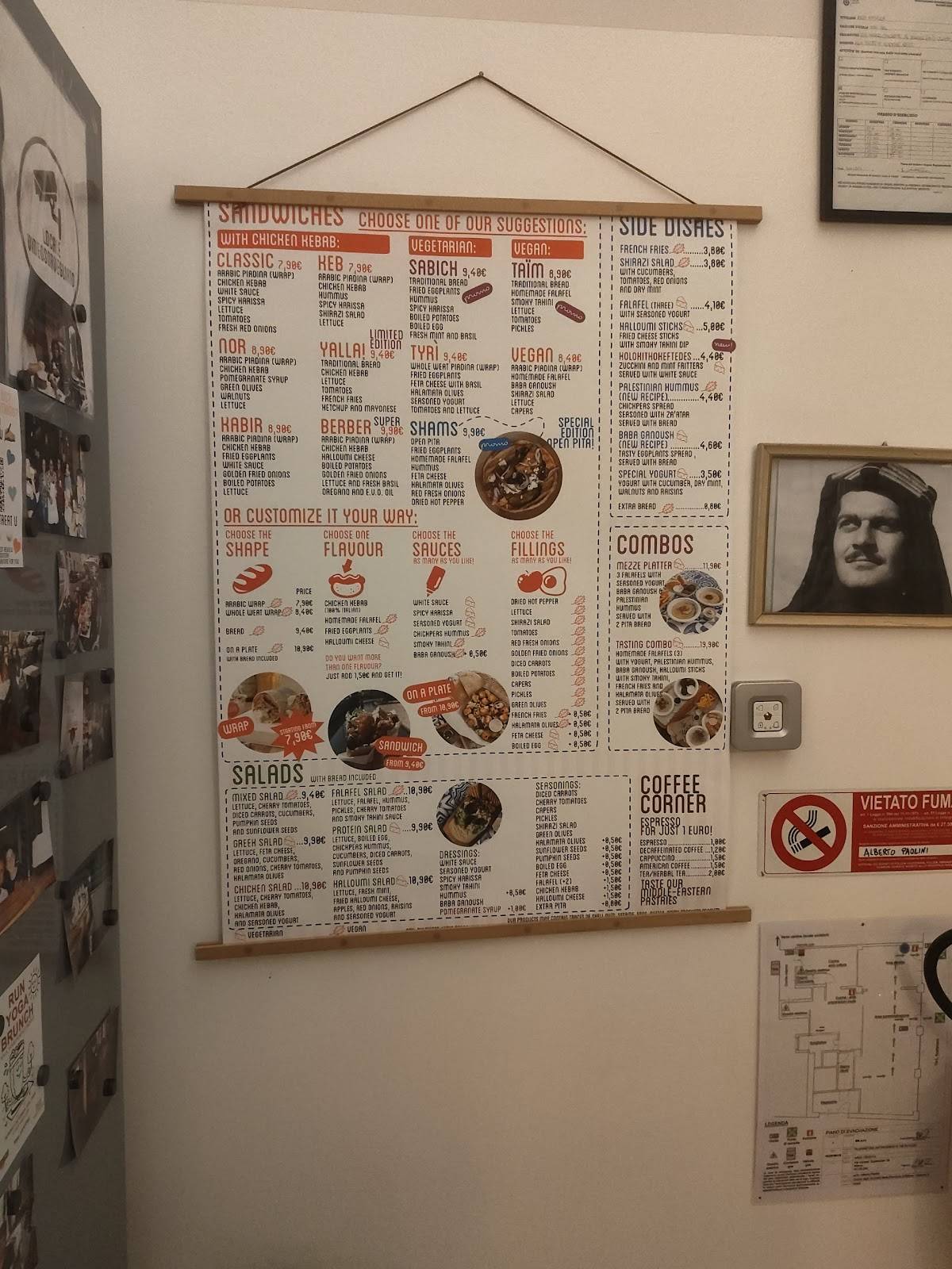 Menu de Nun Taste of Middle East