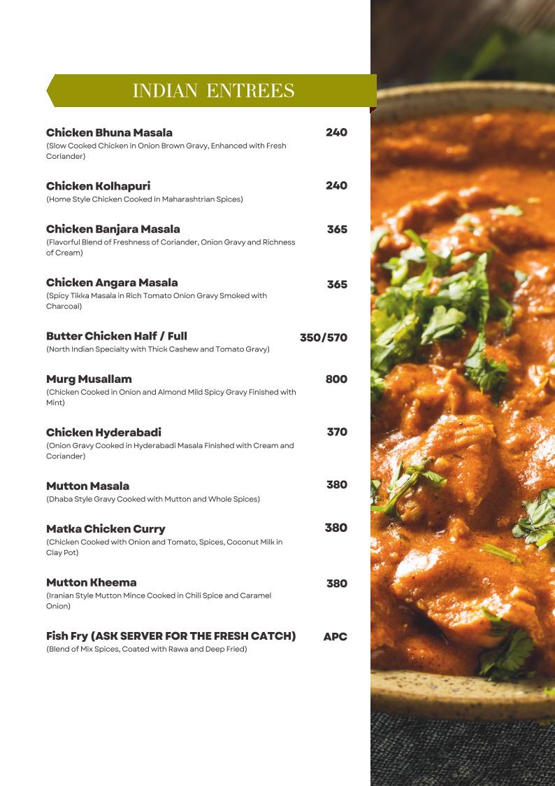 O'LEAF Taste Ka Tadka. Multicuisine Restaurant menu
