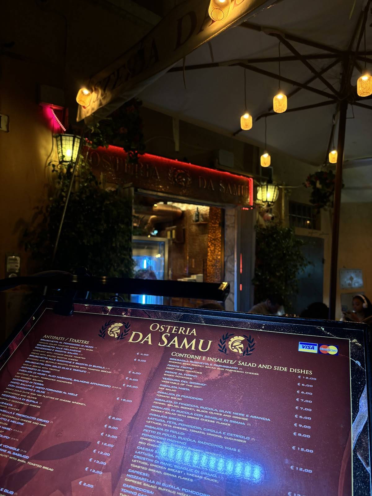 Menu di OSTERIA DA SAMU 