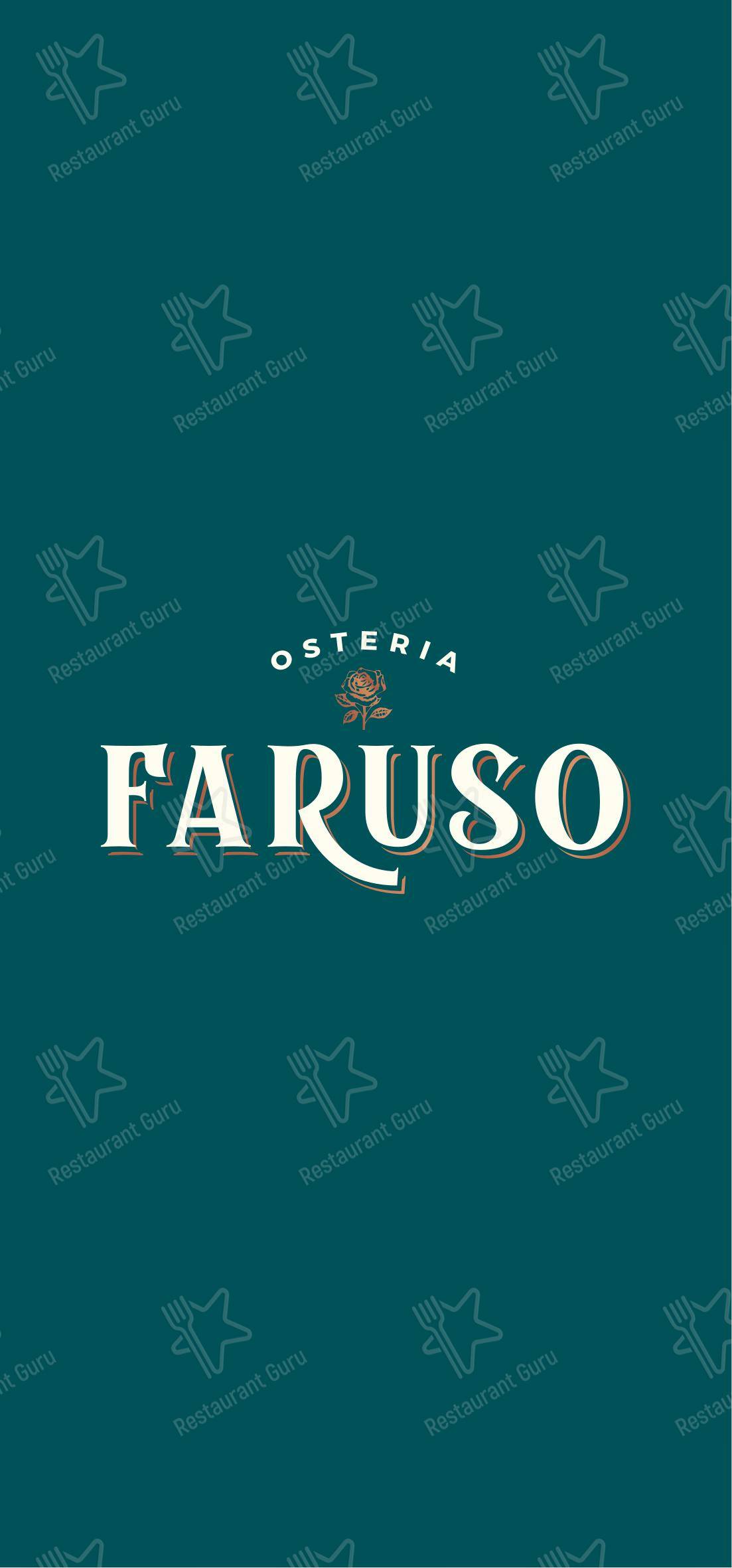 菜单 per OSTERIA FARUSO in Roma