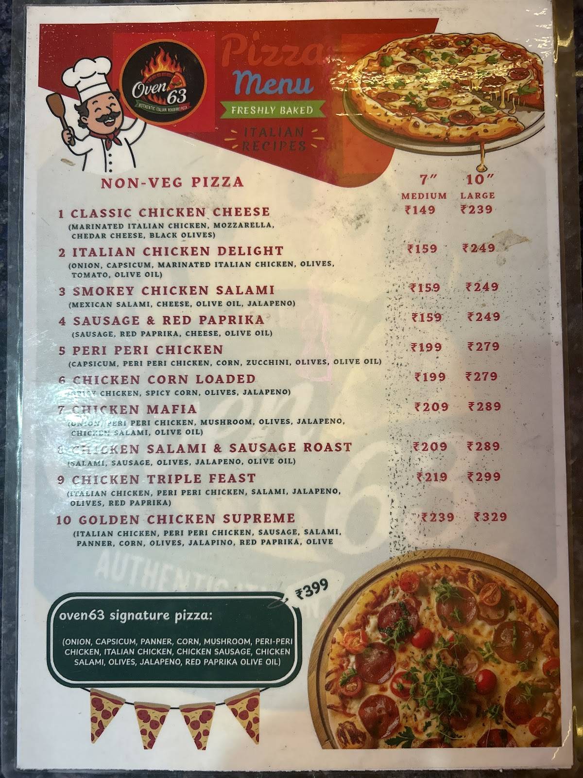OVEN63 menu