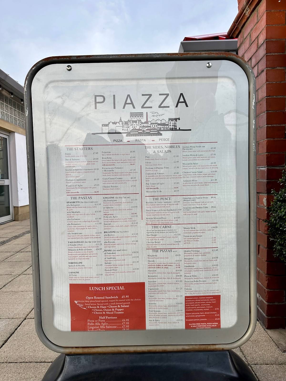 Menu at Piazza pizzeria, Oban