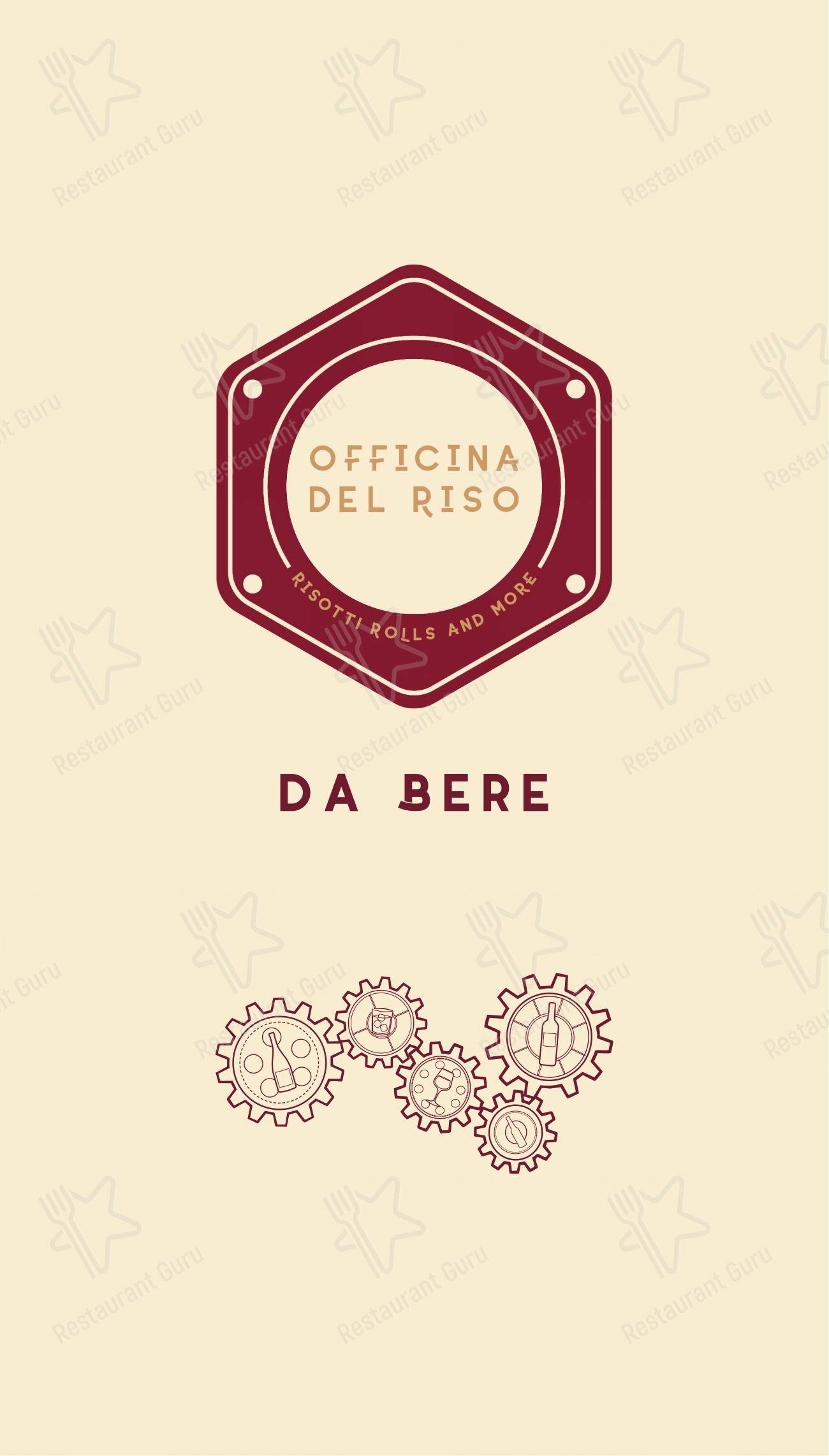 Officina del Riso Marghera in Milano - Menu bar