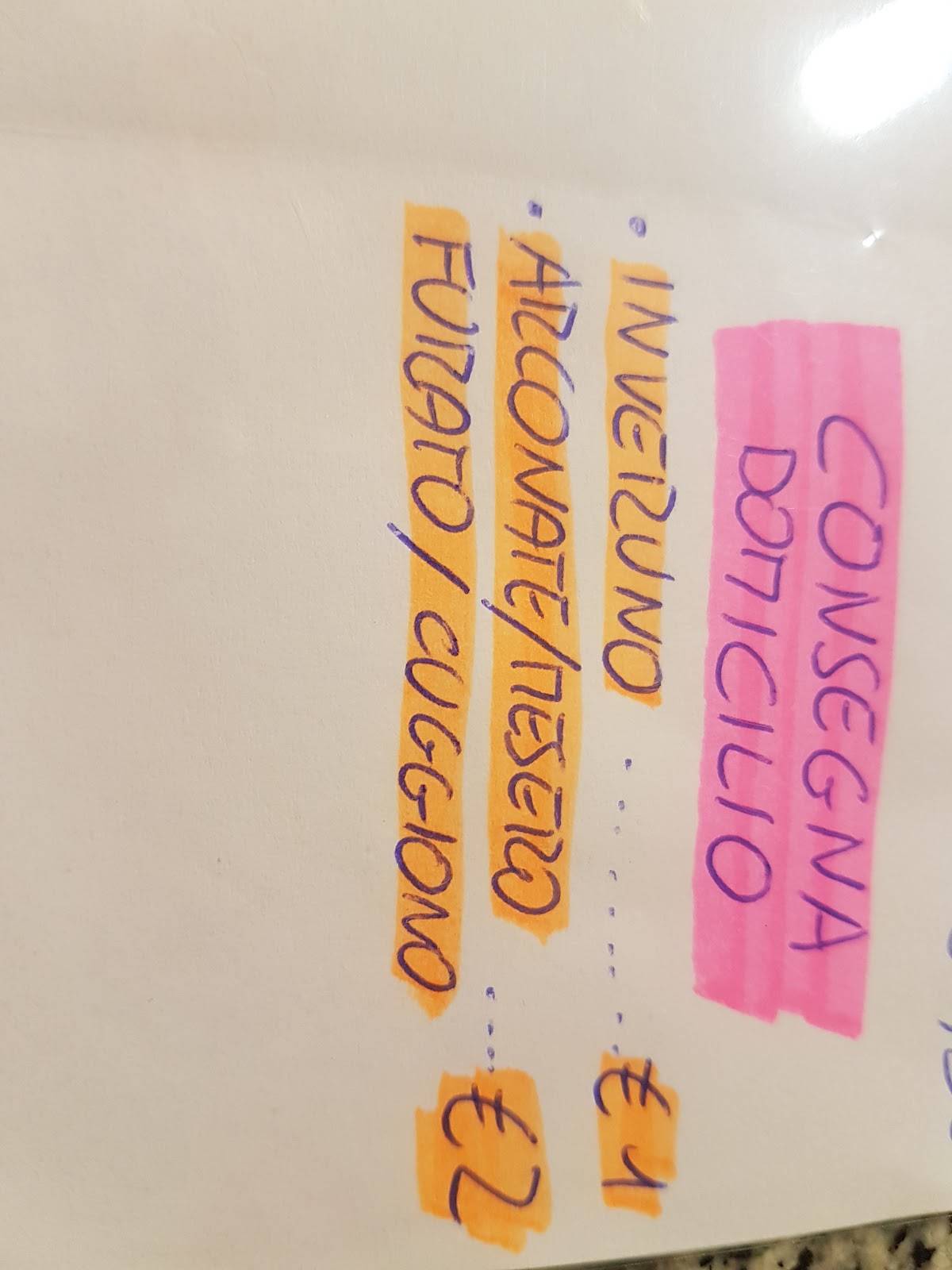 Menu di Oggi Pizza 