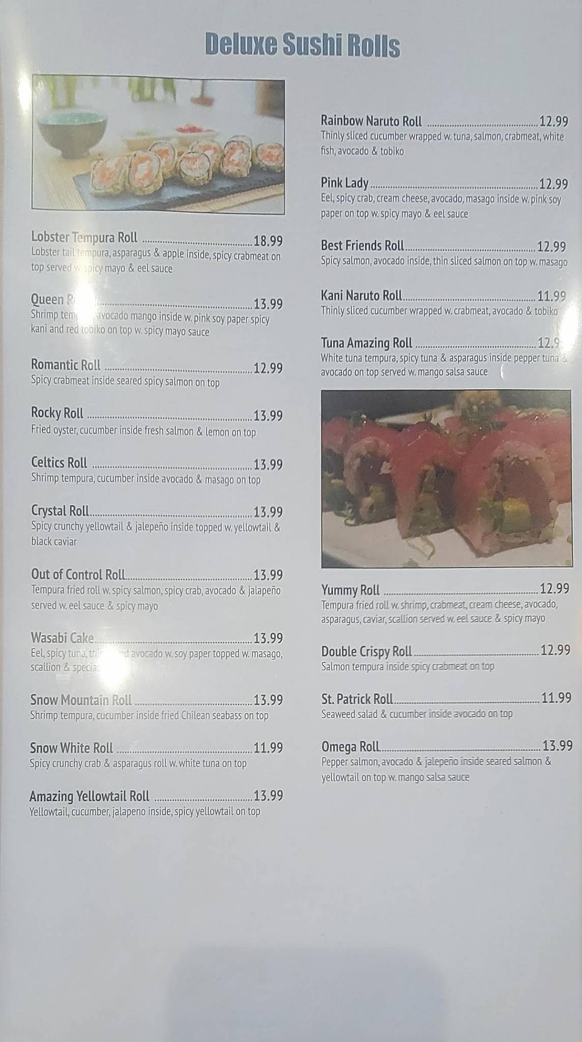 Menu at Oishi Sushi & Hibachi restaurant, Hagerstown, Spark Dr suite 306