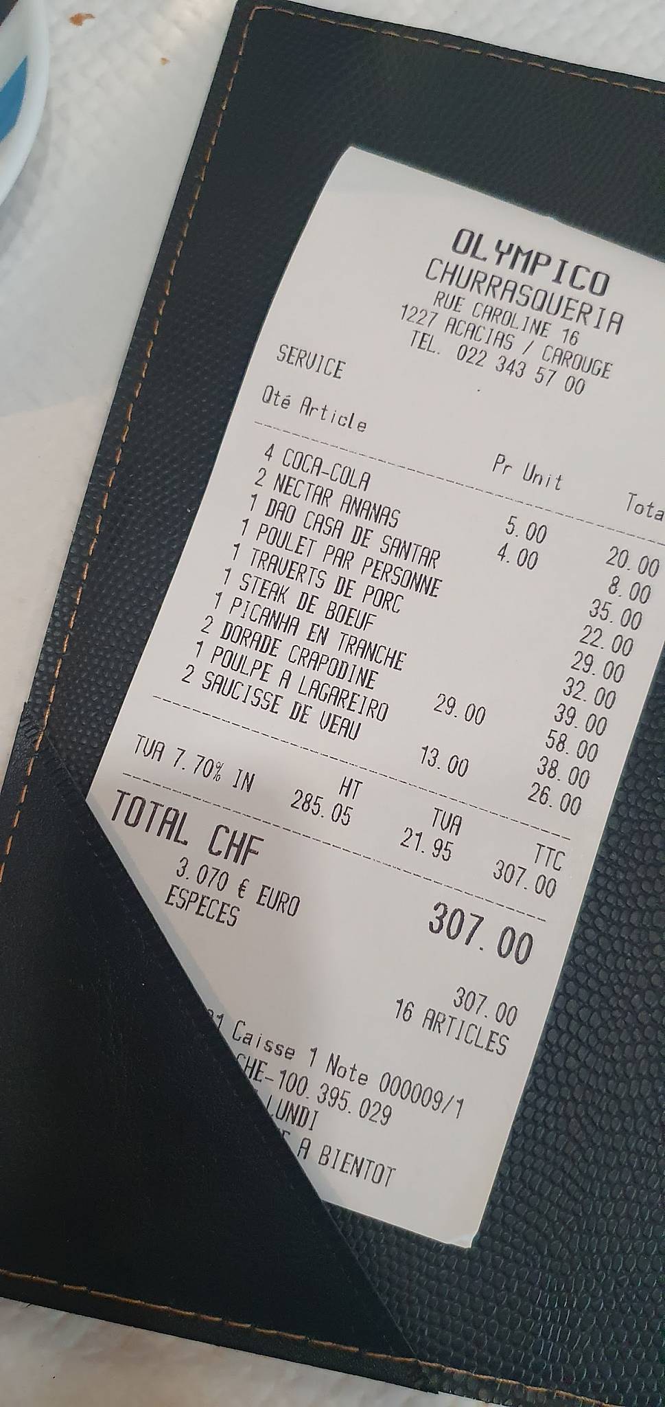 Menu di Olympico churrascaria 