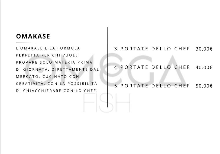 Menu di Omega fish 