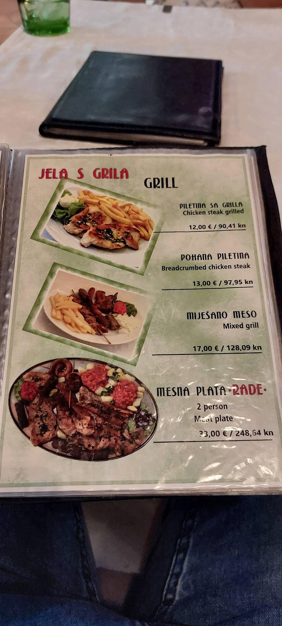Menu de Zalogajnica "Rade"