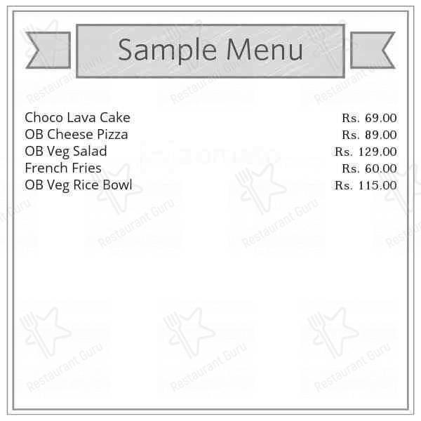 One Bite menu
