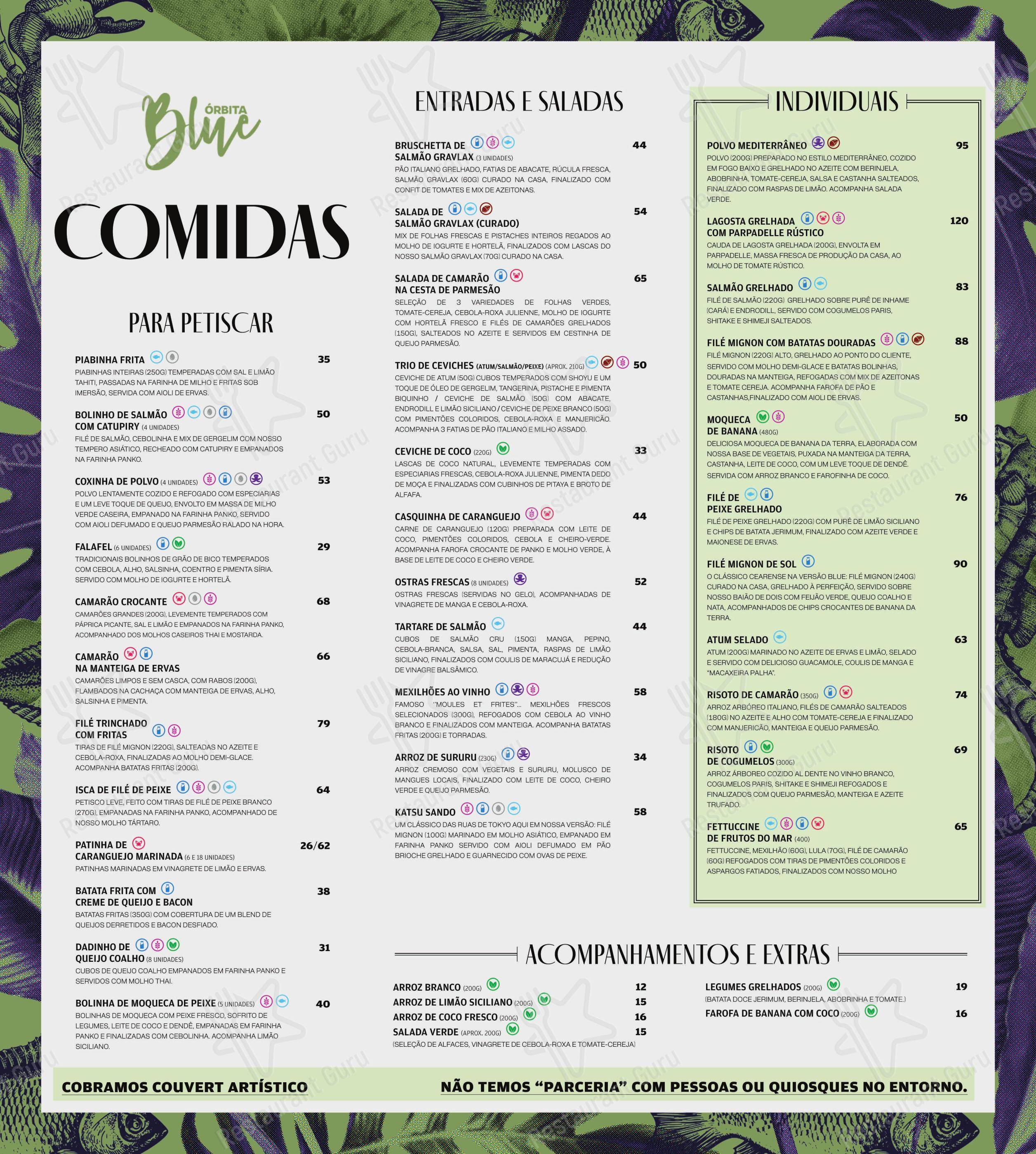 Menu bar para Órbita Blue em Fortaleza