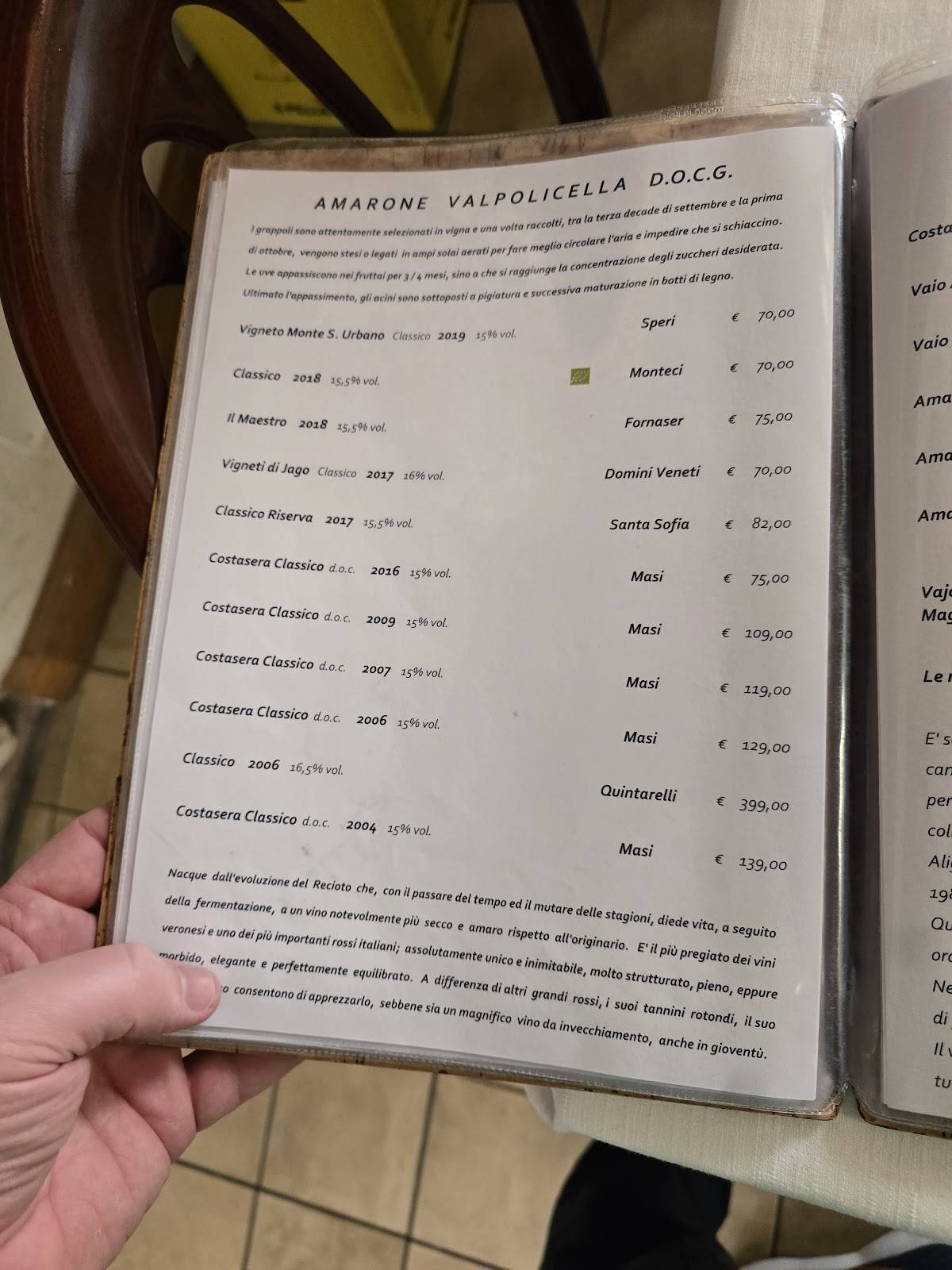 Menu di Osteria da Ugo 