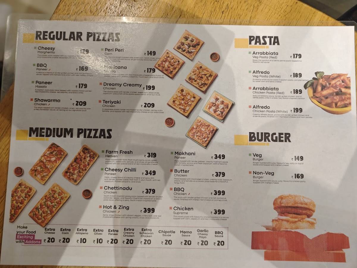 Oyalo pizza kovilpatti menu