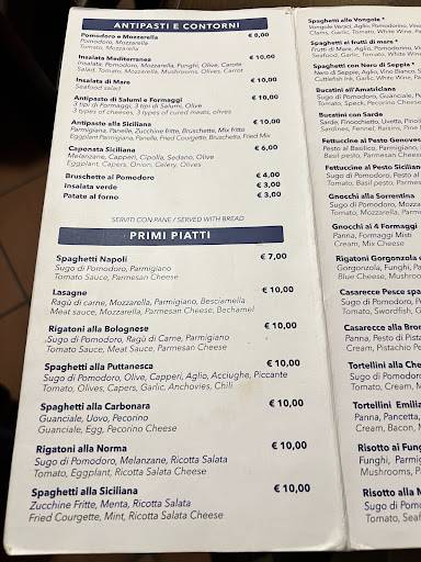Menu di RISTORANTE PRIMI PIATTI 