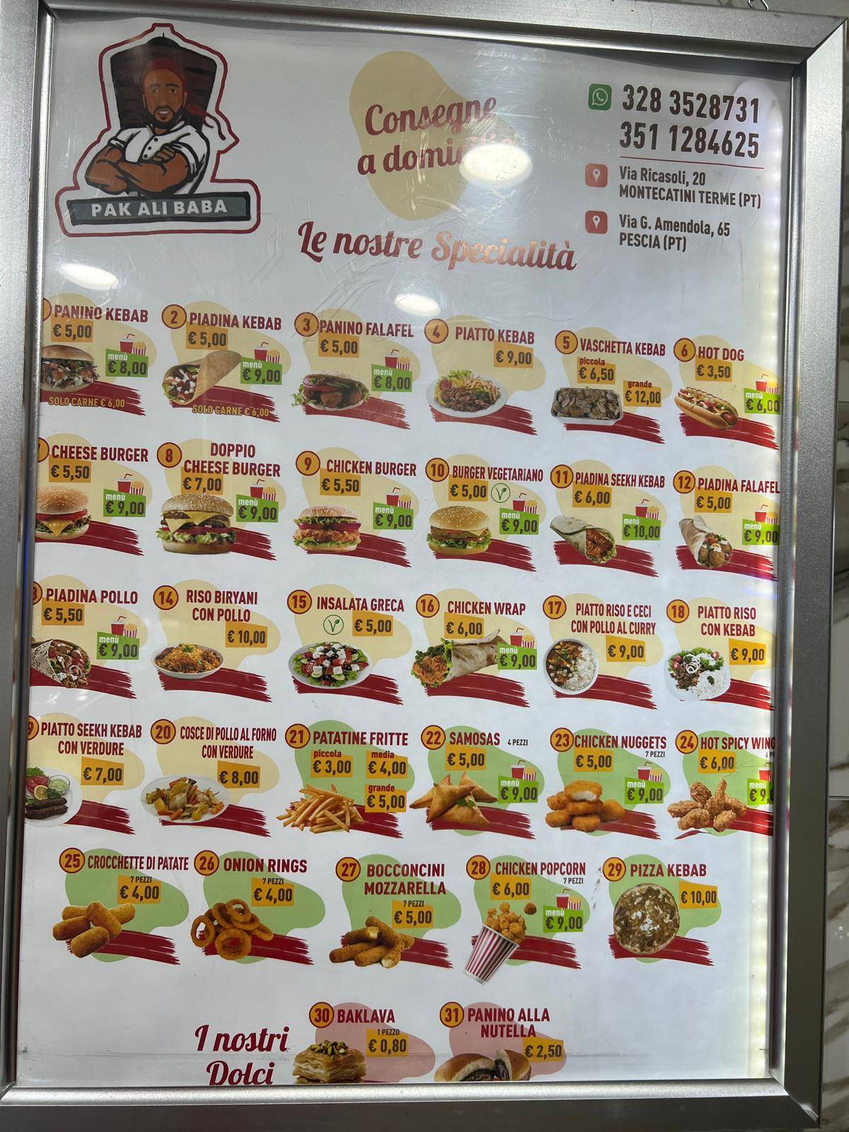 Menu di Pak Ali Babà - Montecatini 