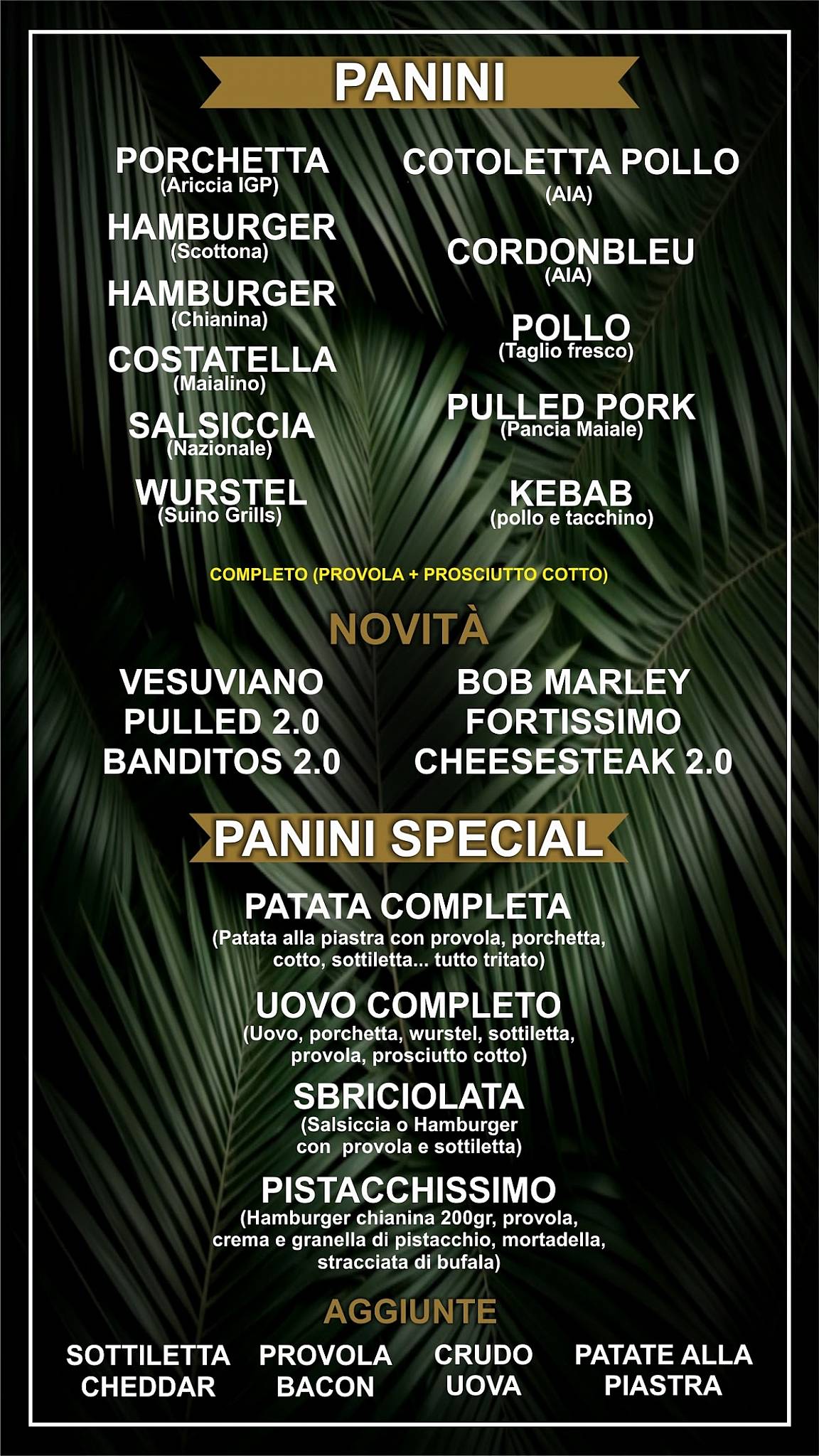 Menu di Paninoteca isla 