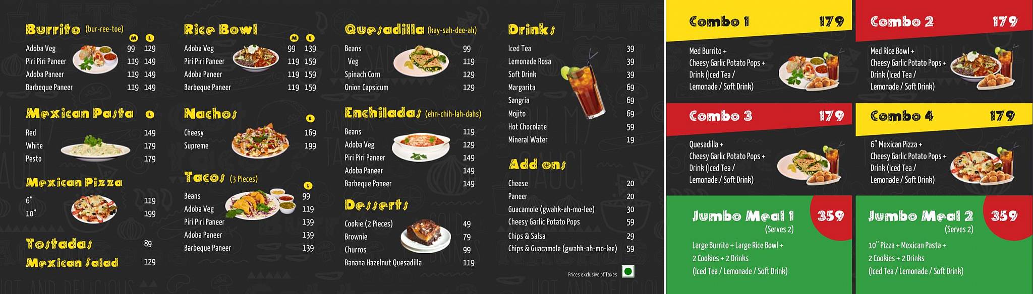 PapaZapata menu