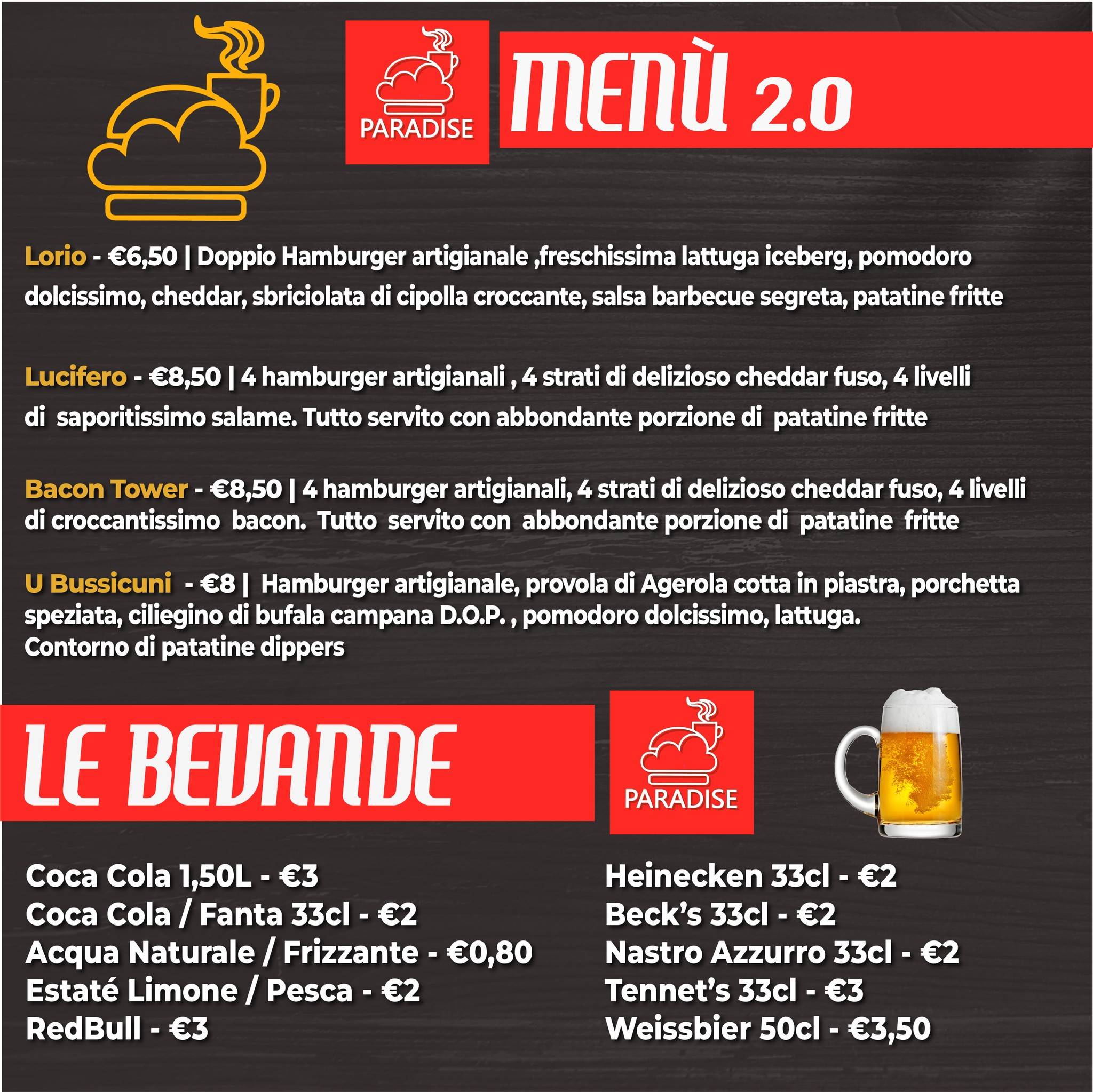 Menu di Paradise Café 