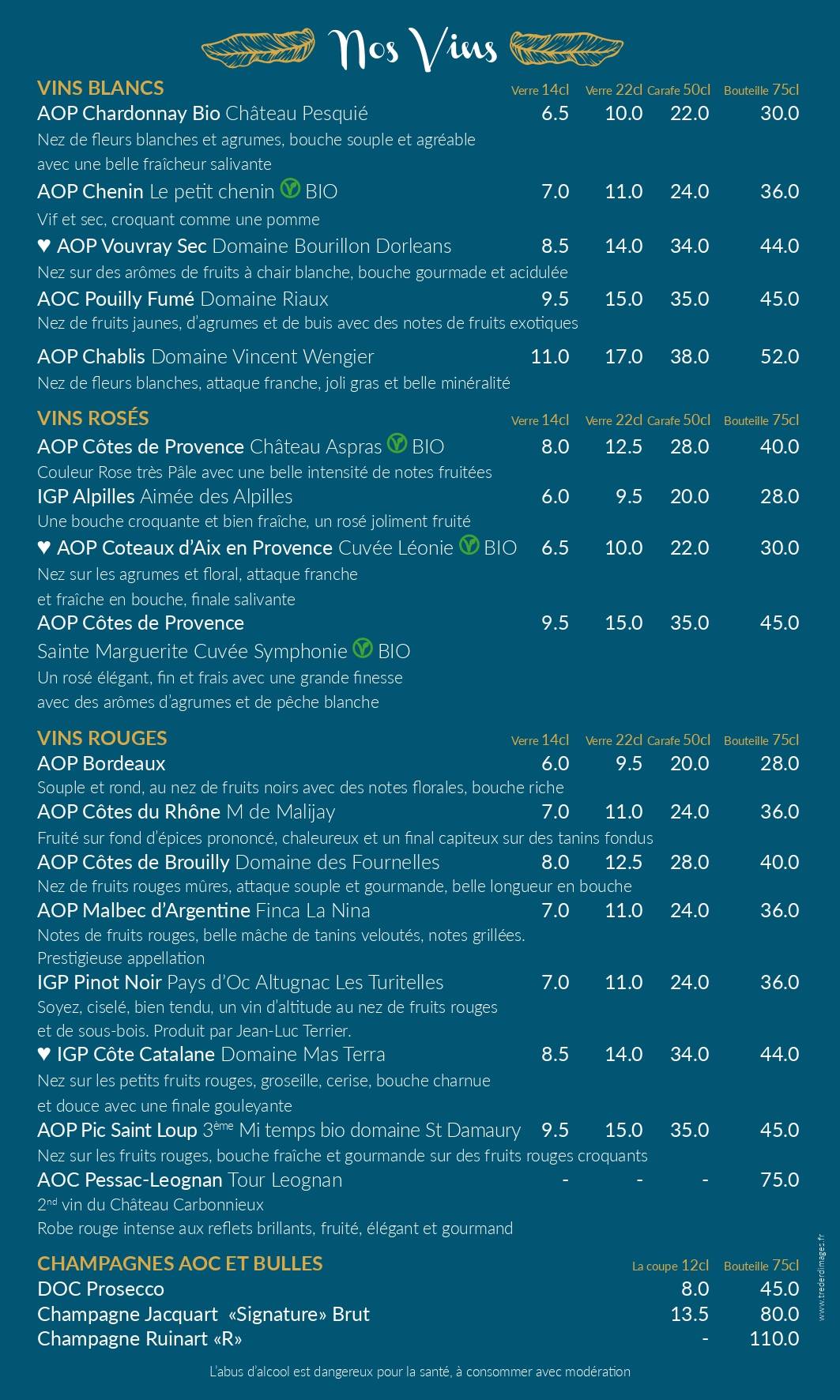 Menu de Cocotte