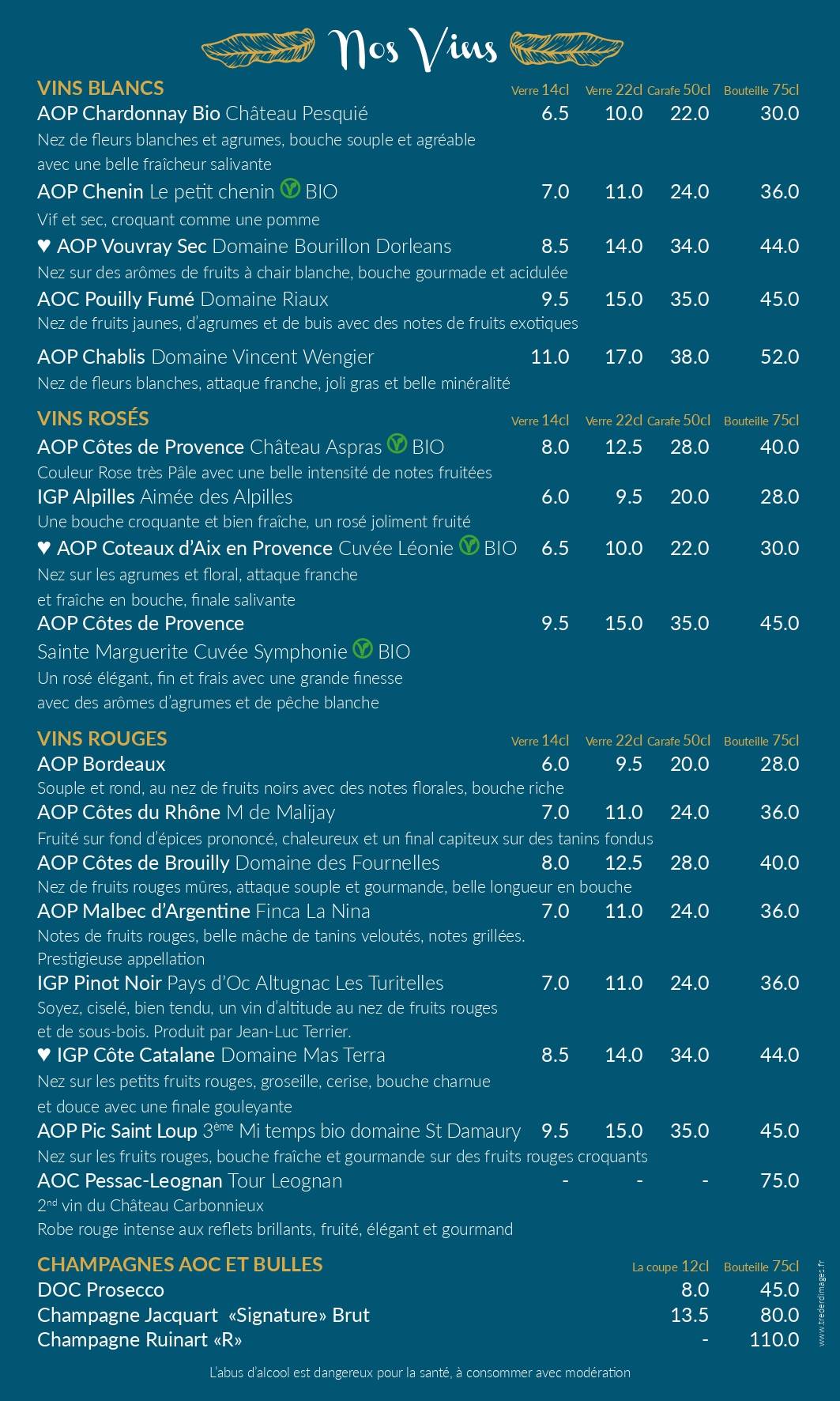 Menu de Cocotte