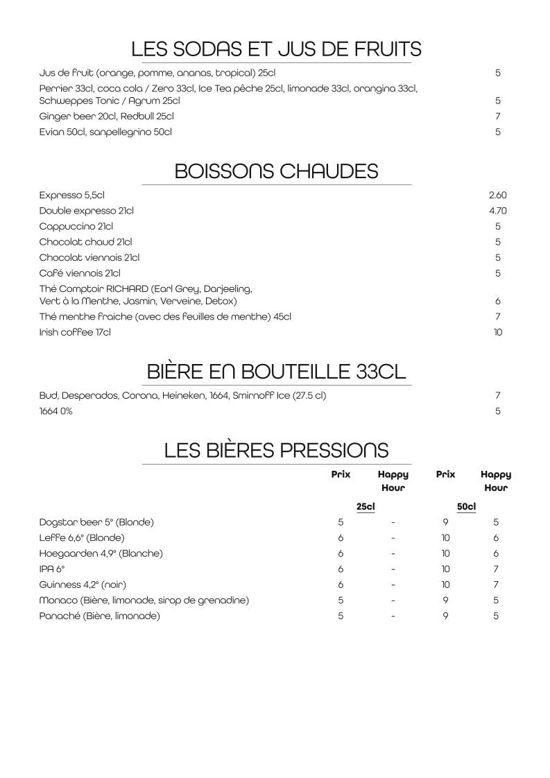 Menu de Dogstar