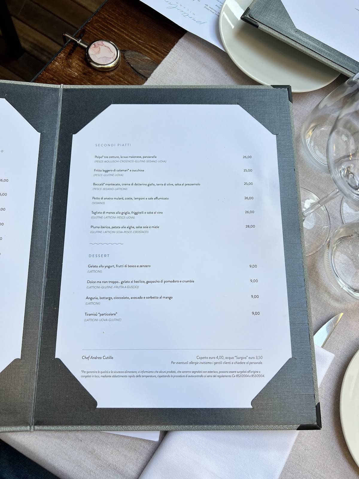 Menu di Particolare Milano 