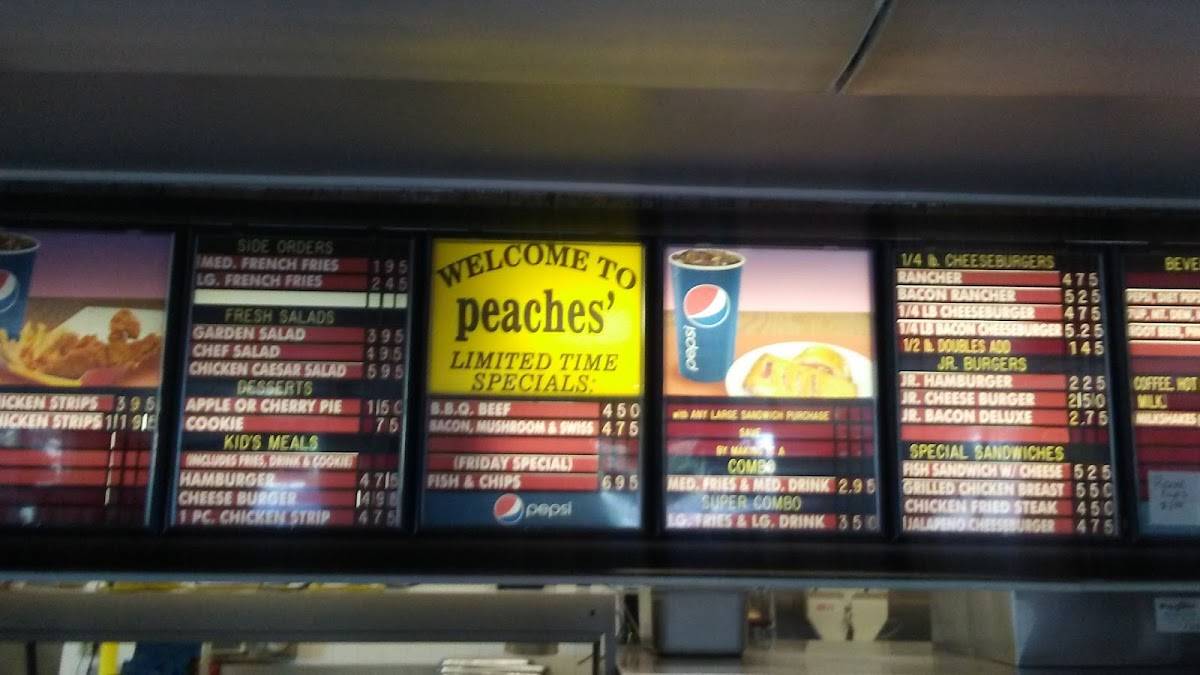 Menu at Peaches' Family Restaurant, Casper