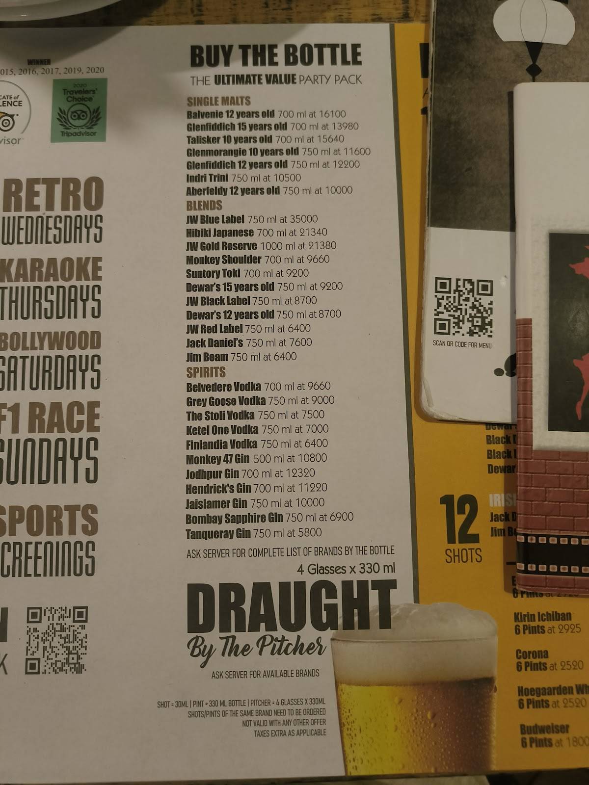 Pebble Street NFC menu