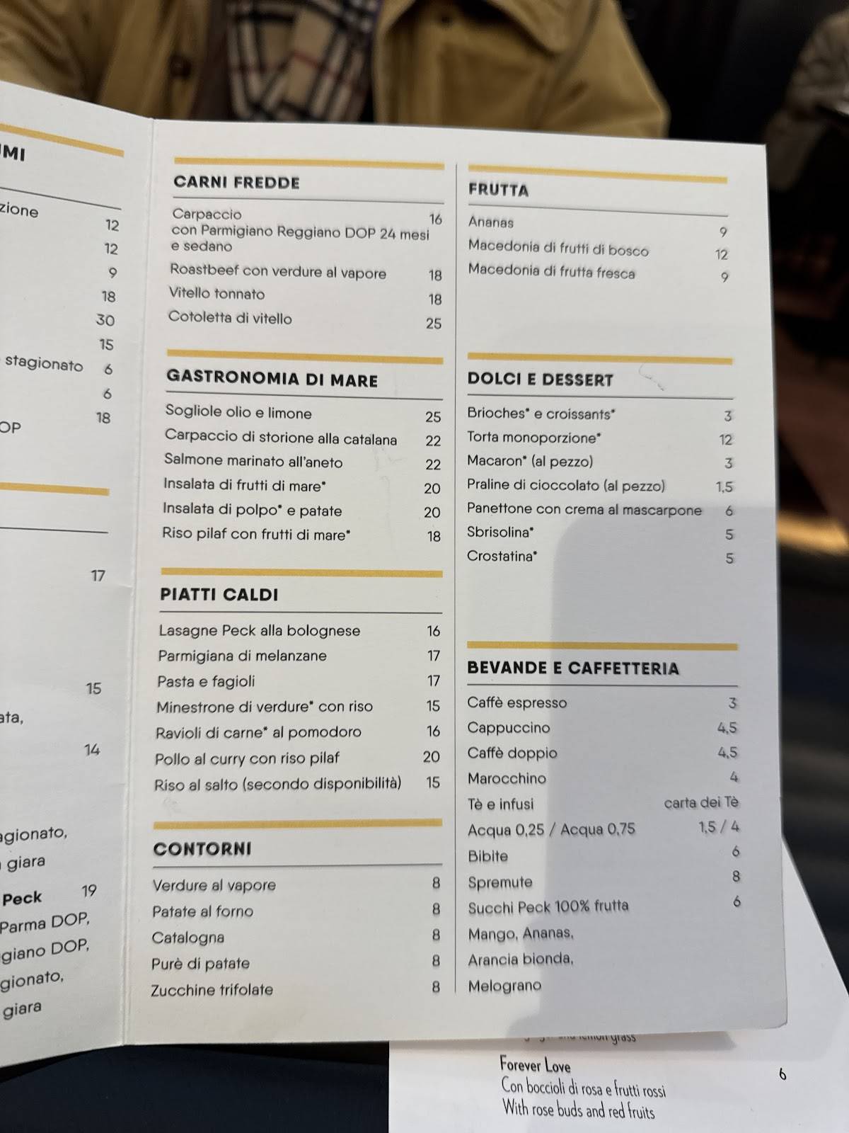 Menu di Peck - Flagship 