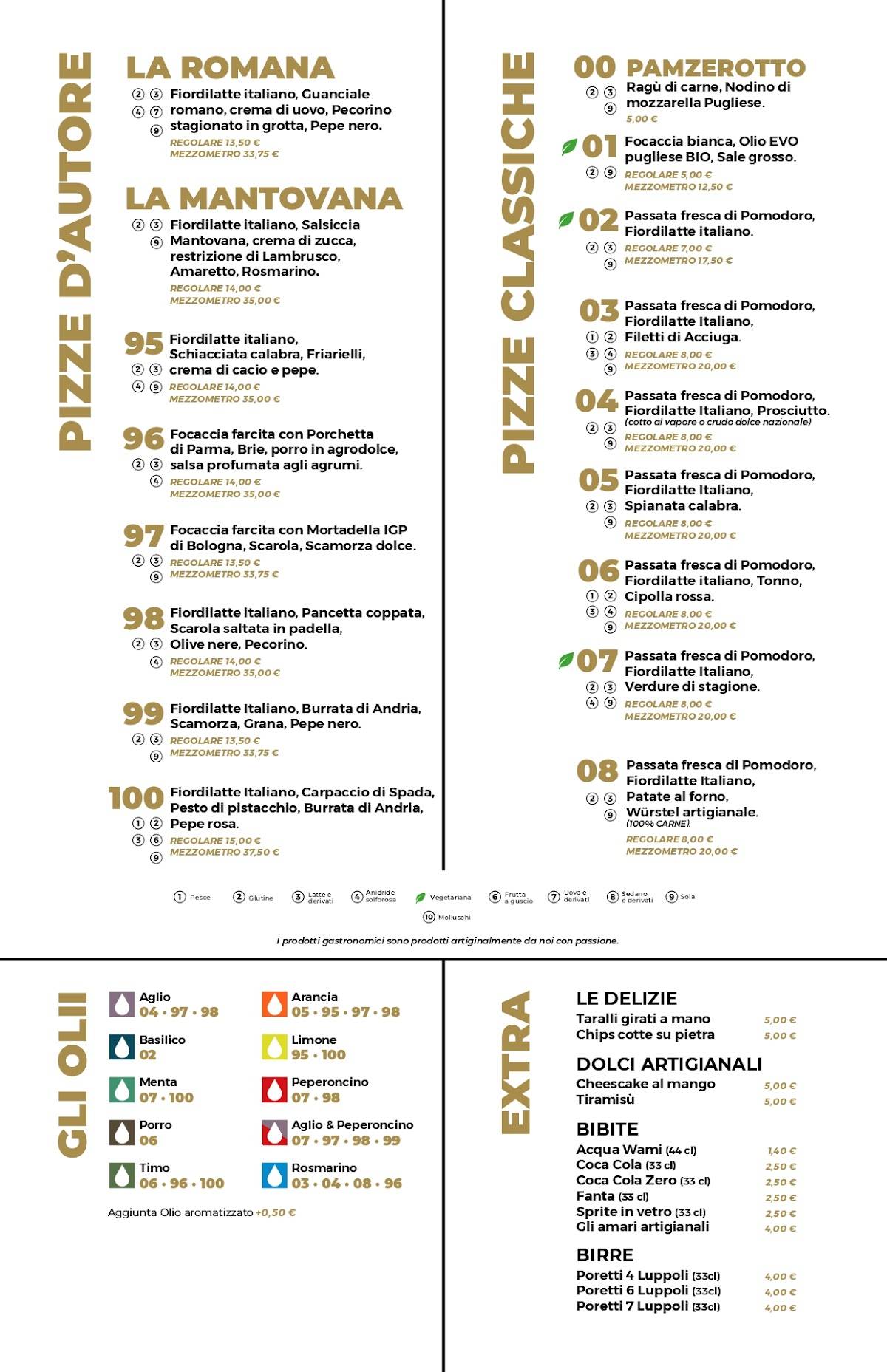 Menu di Pizzeria Pero - Pizza MZMTR Cotta su Pietra 