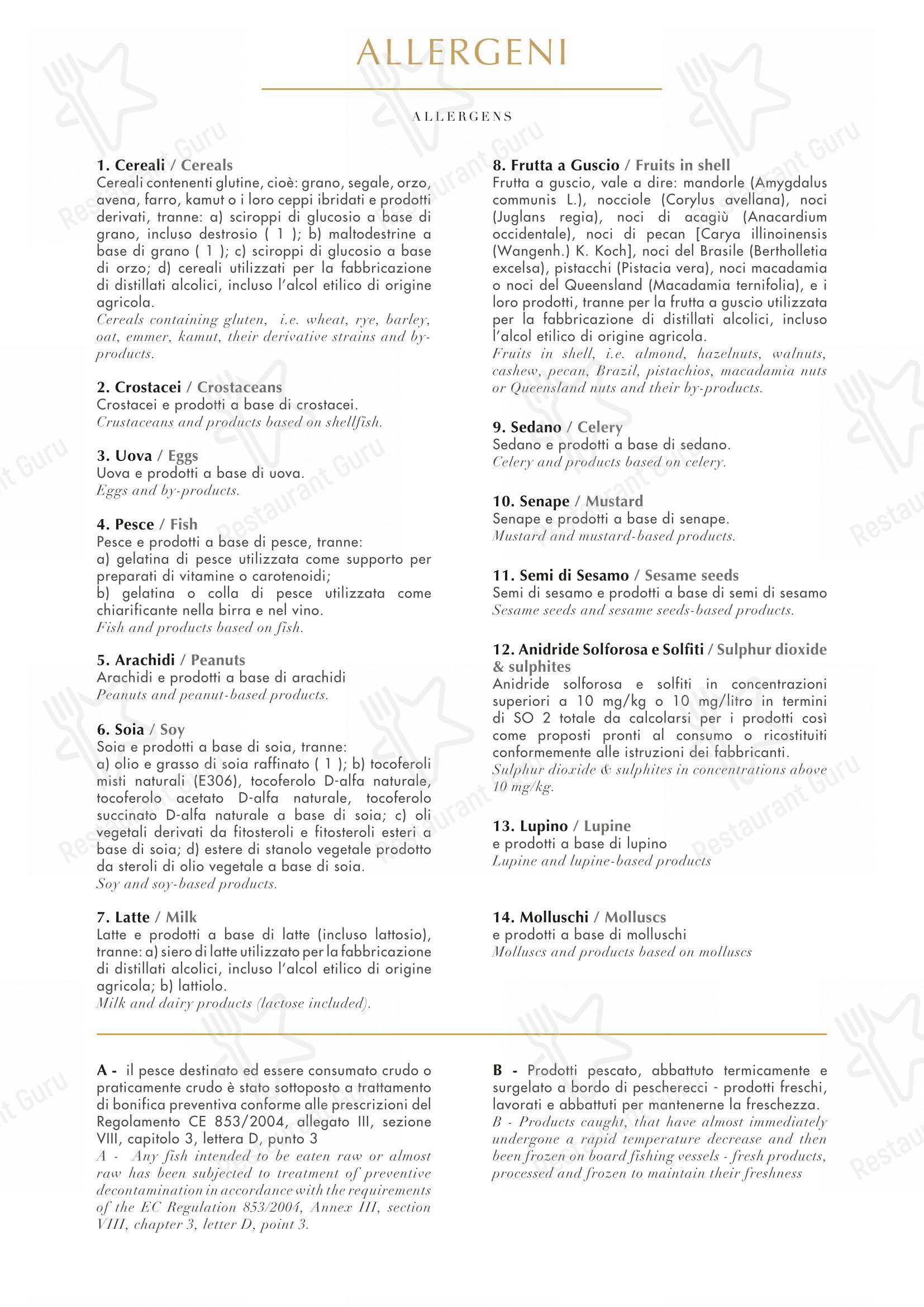 Menu di Ristorante Pesciolino - Menu