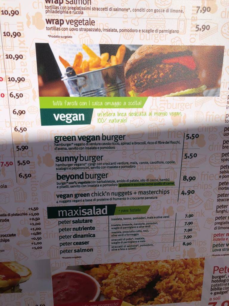 Menu di Peterland 