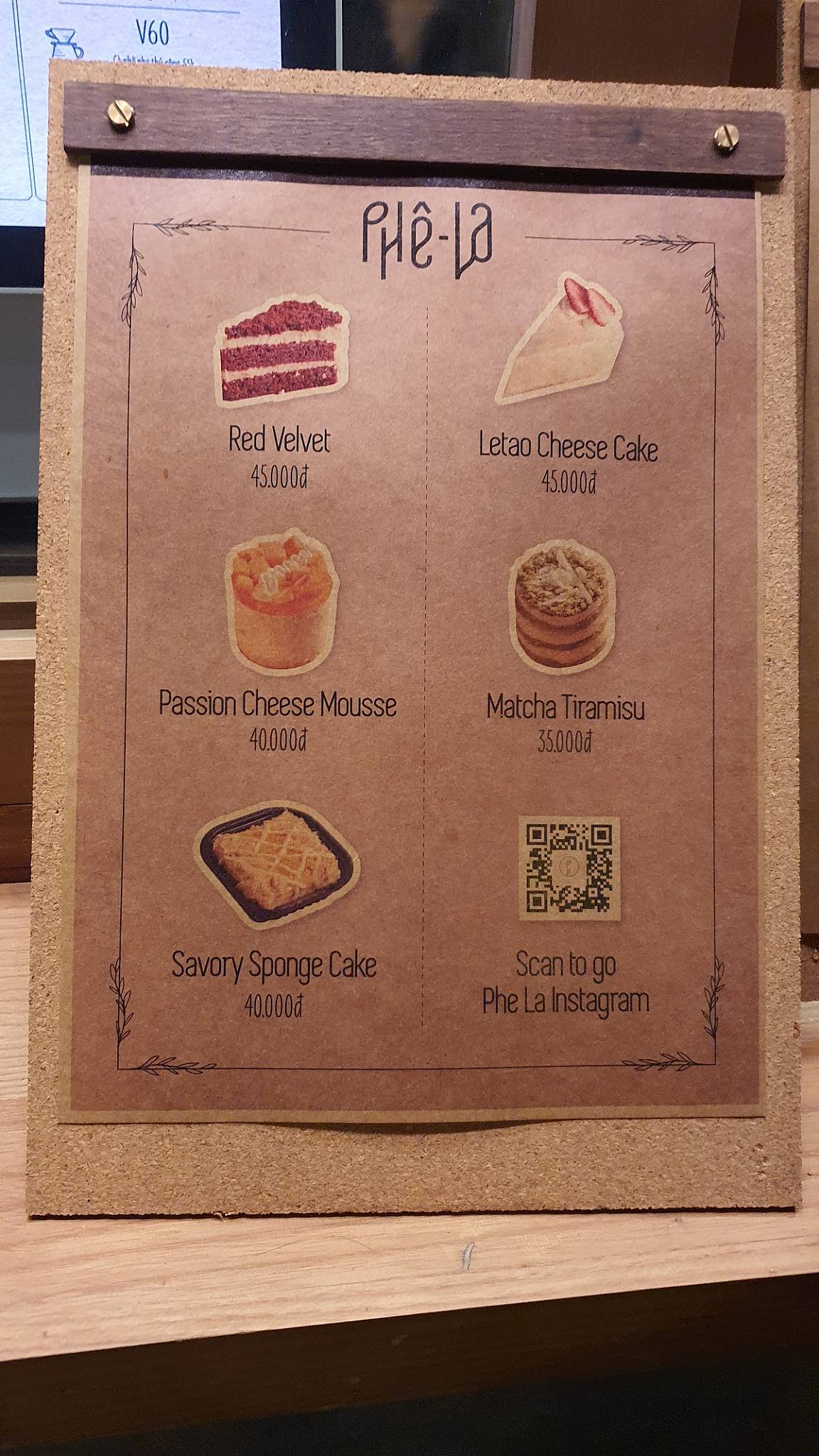 Menu at Phê La Thành Thái cafe, Hanoi, 04 - B1 P. Thành Thái