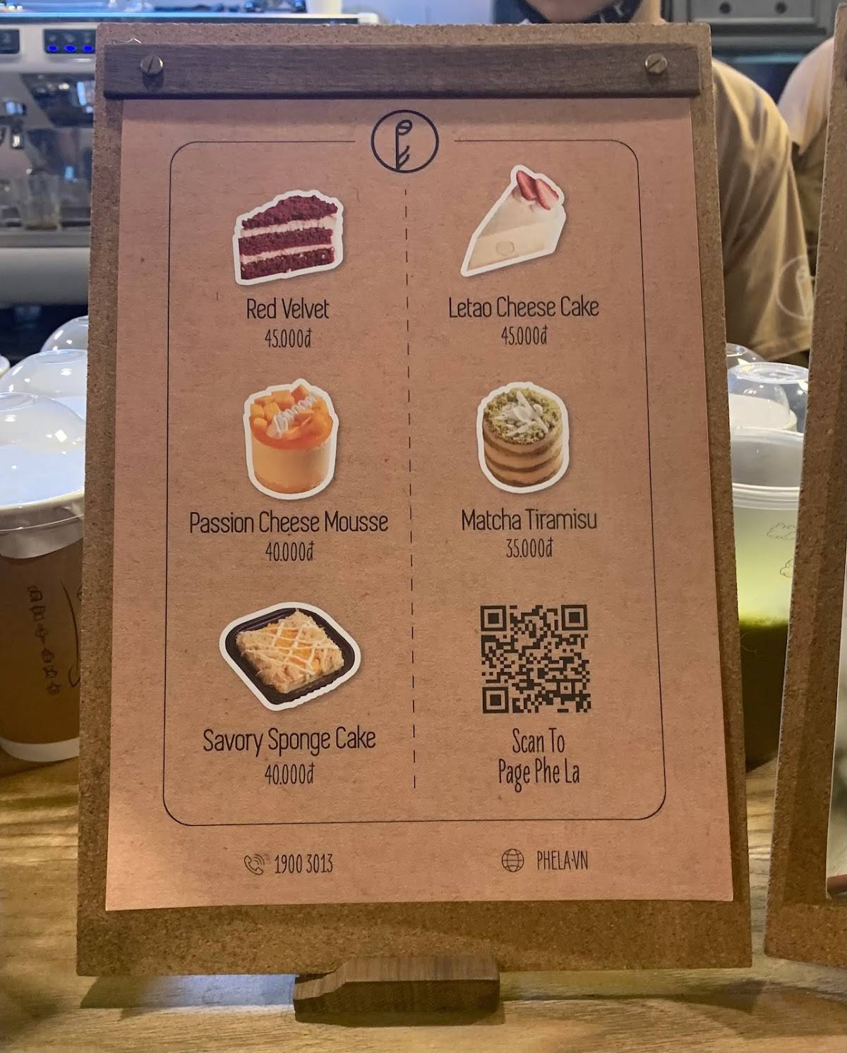 Menu at Phê La Thành Thái cafe, Hanoi, 04 - B1 P. Thành Thái