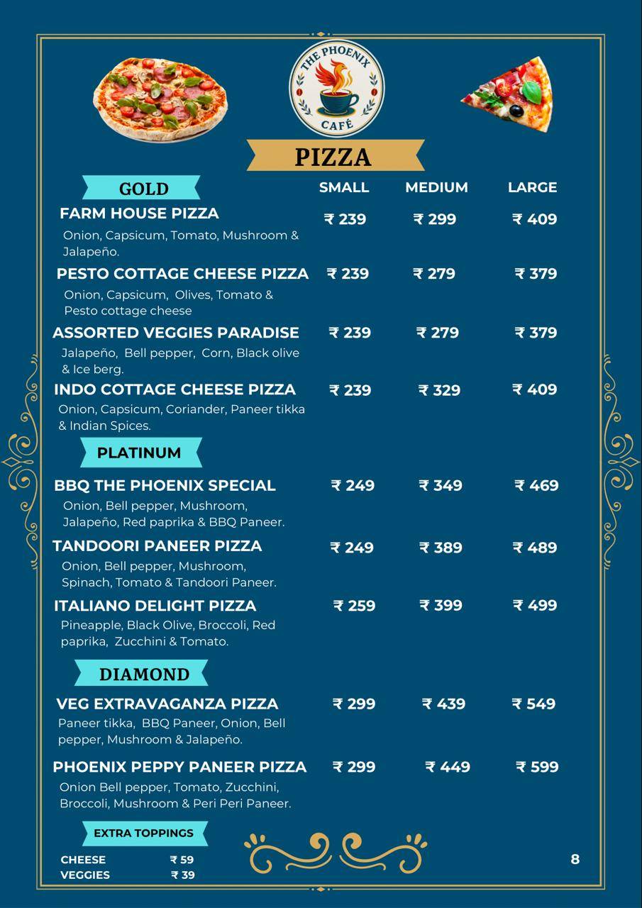 Phoenix Cafe menu
