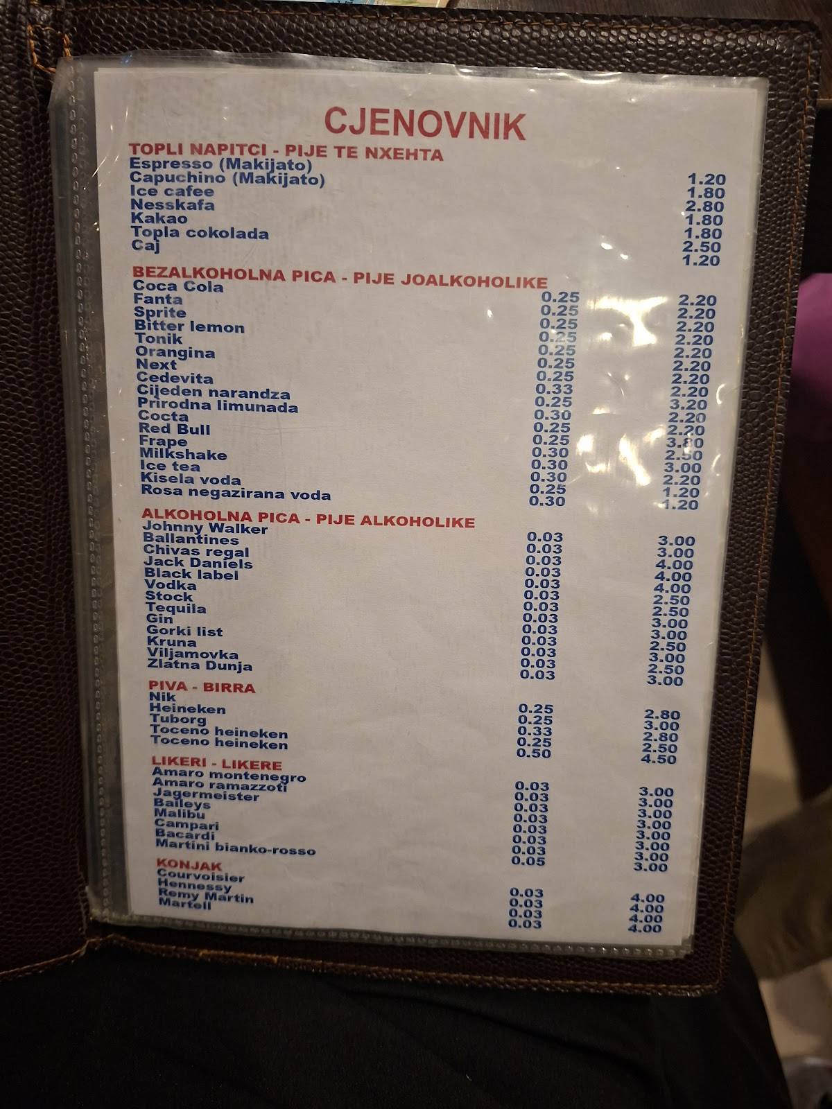 Menu de Piano