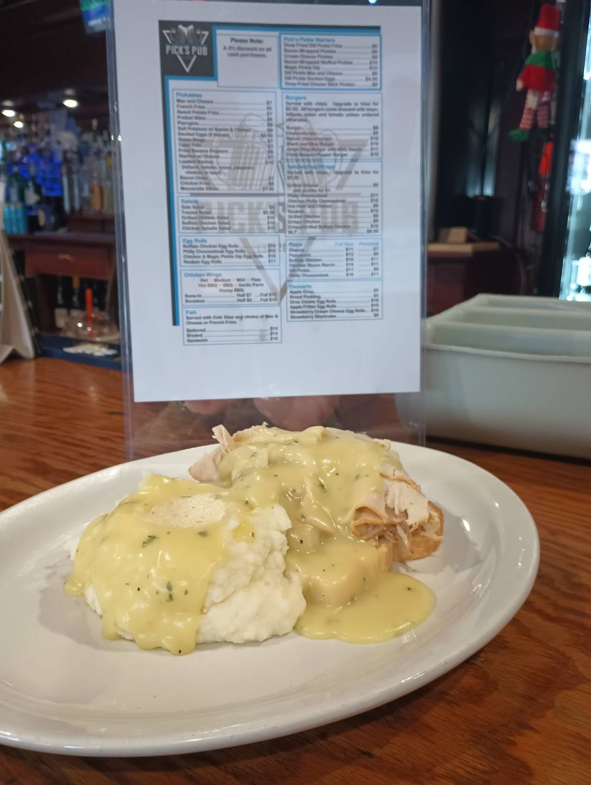 Menu at Pick's Pub, Elmira Heights