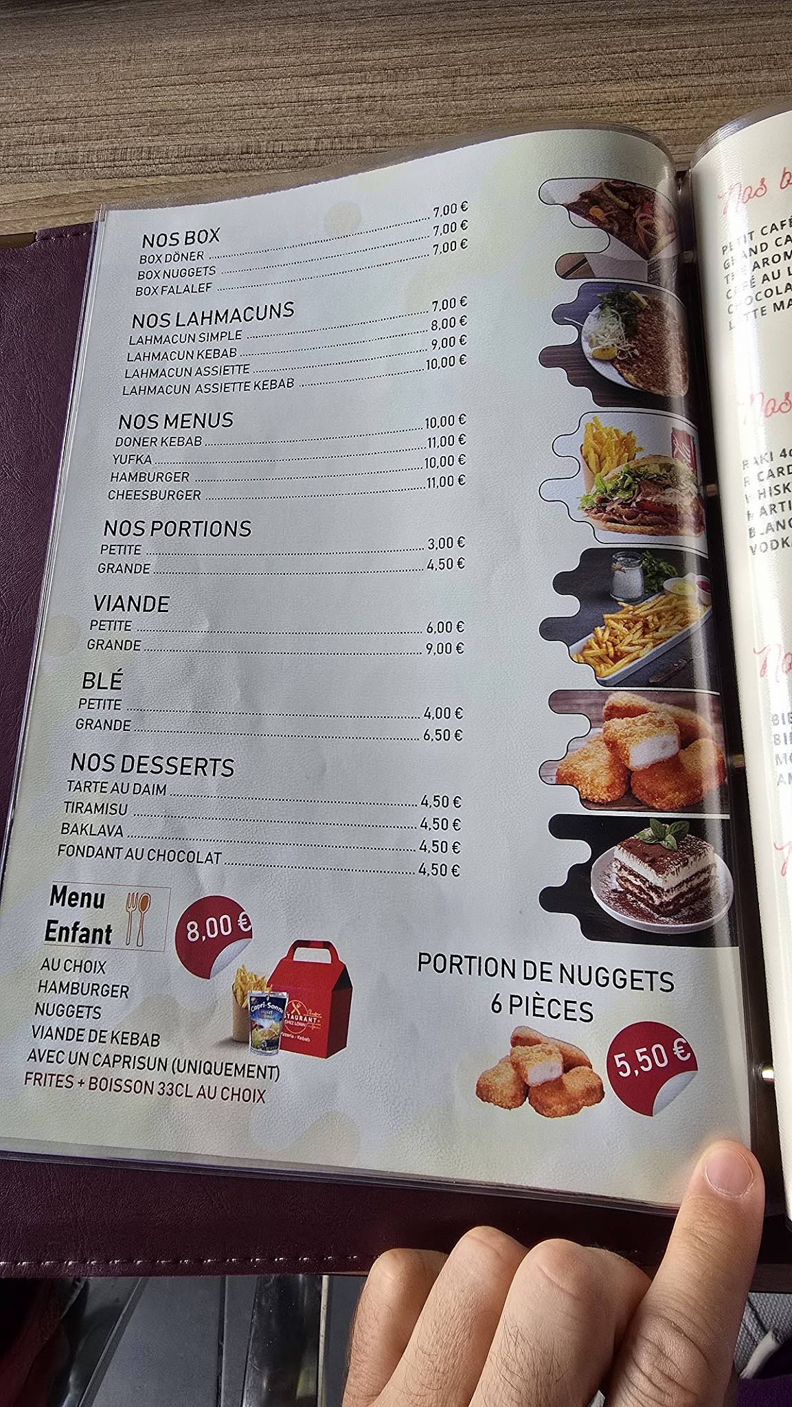 Menu de Pid'n Piz