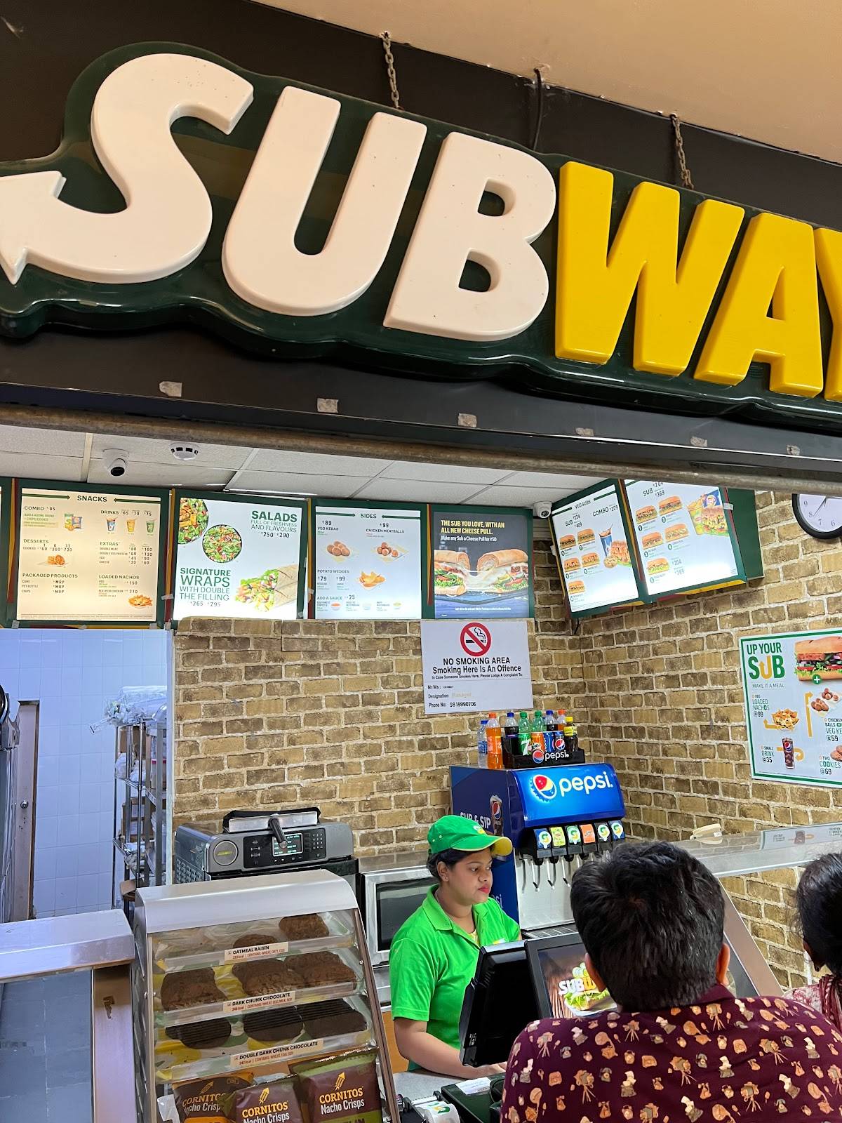 Subway menu
