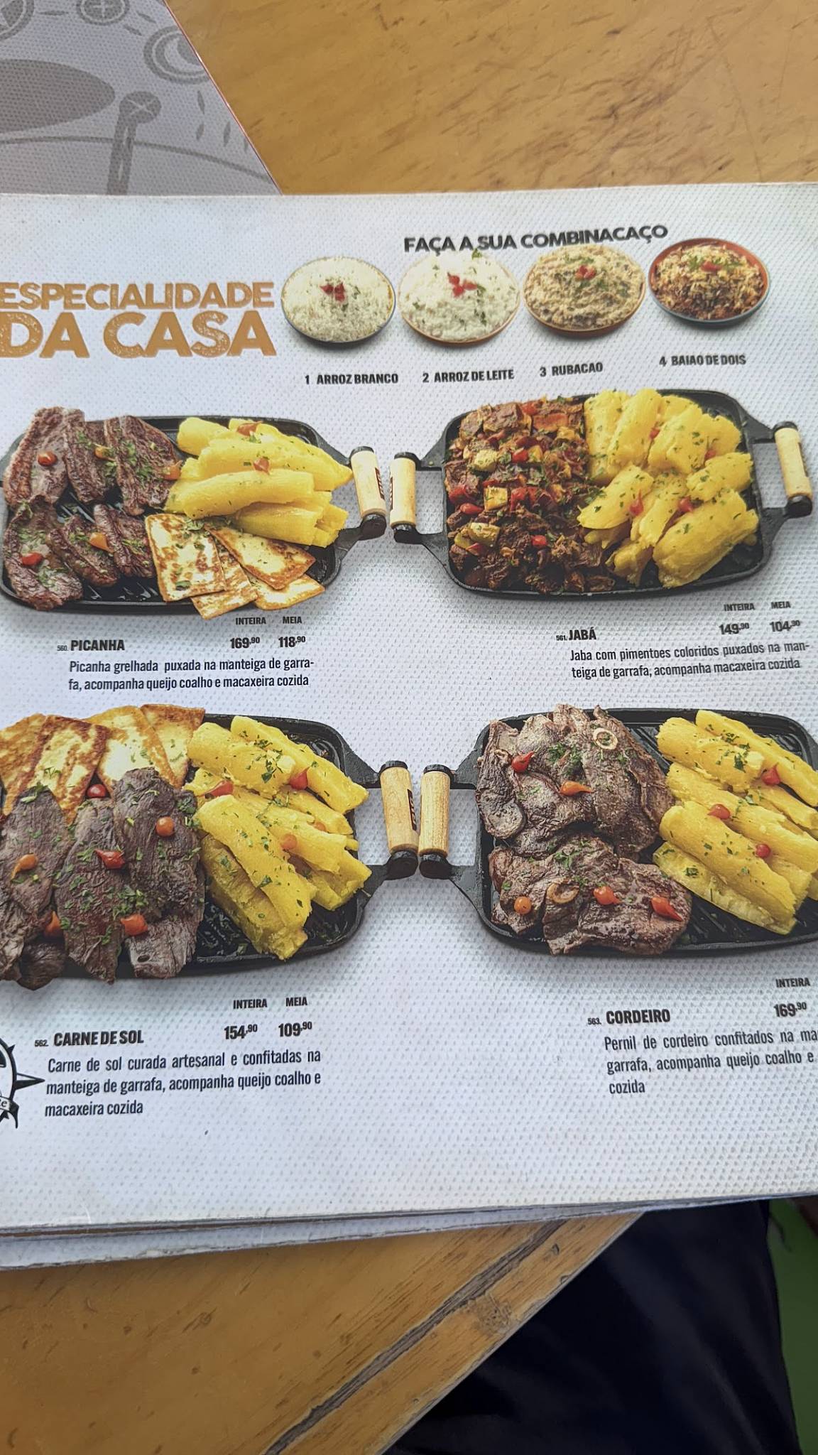 Porto do Norte Restaurante cardápio