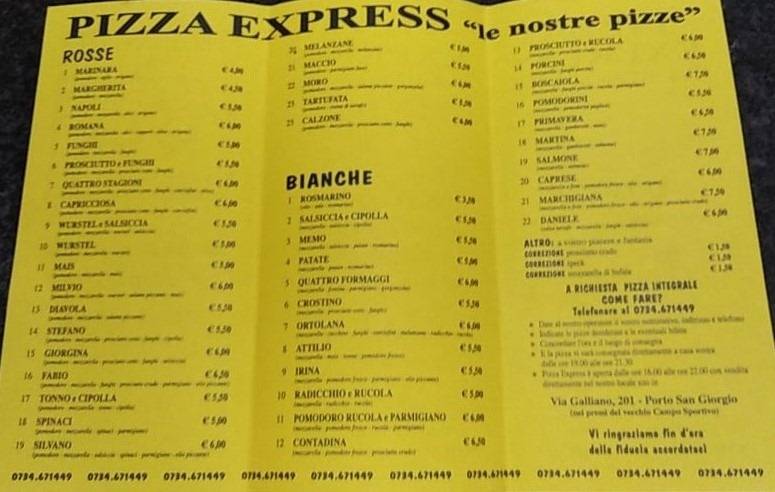 Menu di Pizza 2000 Di Benedetti Fabio E C. Snc 