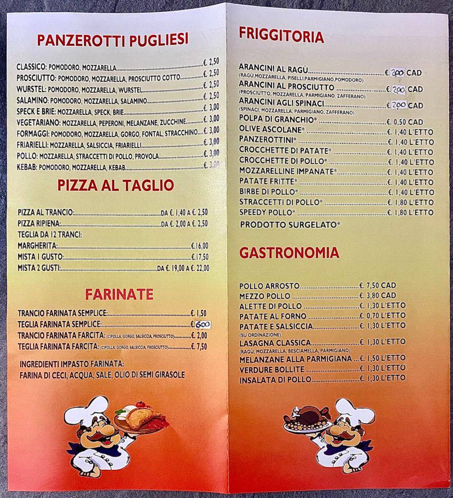 Menu di Da Fausta 