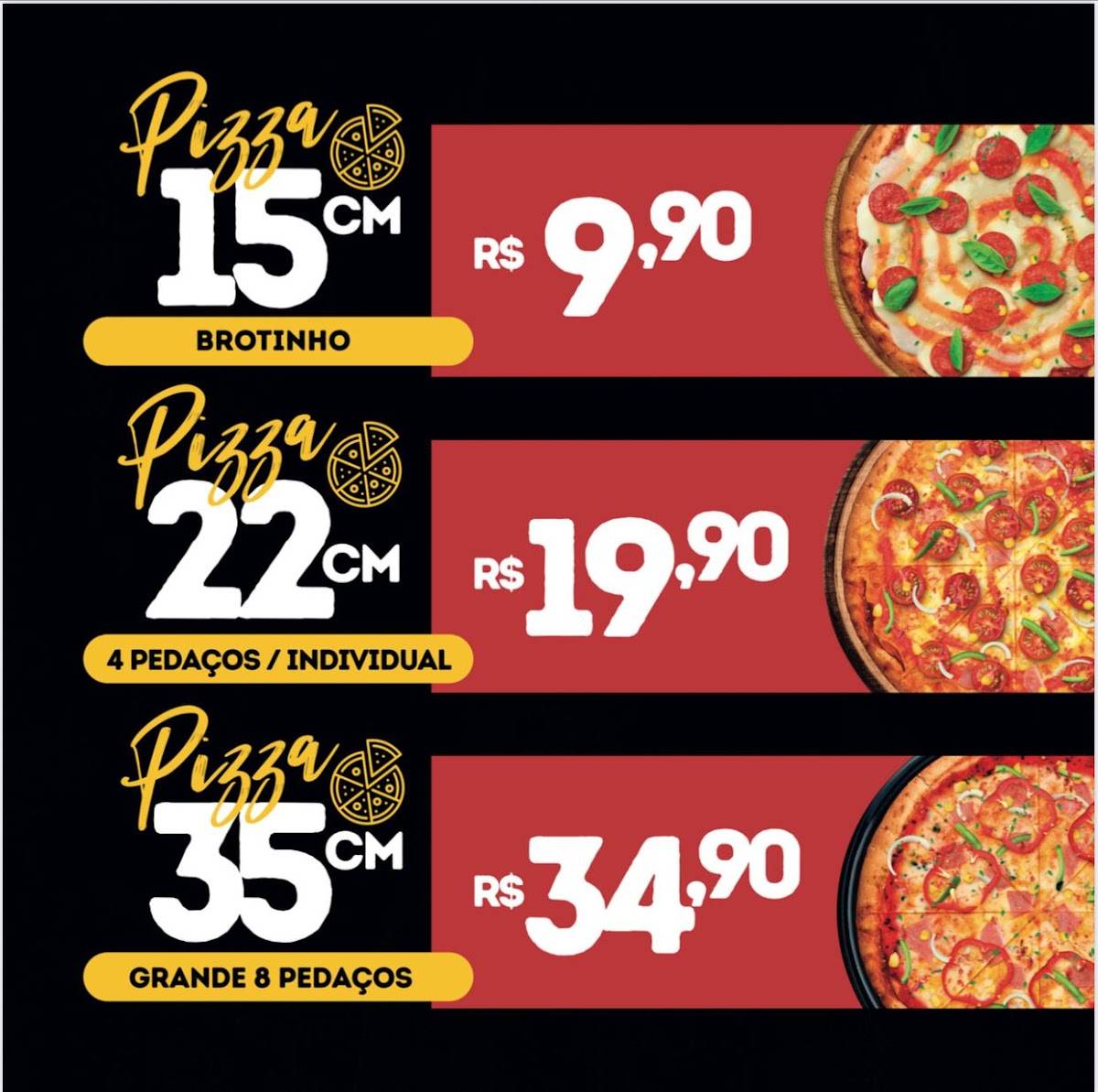 Pizza Custon cardápio