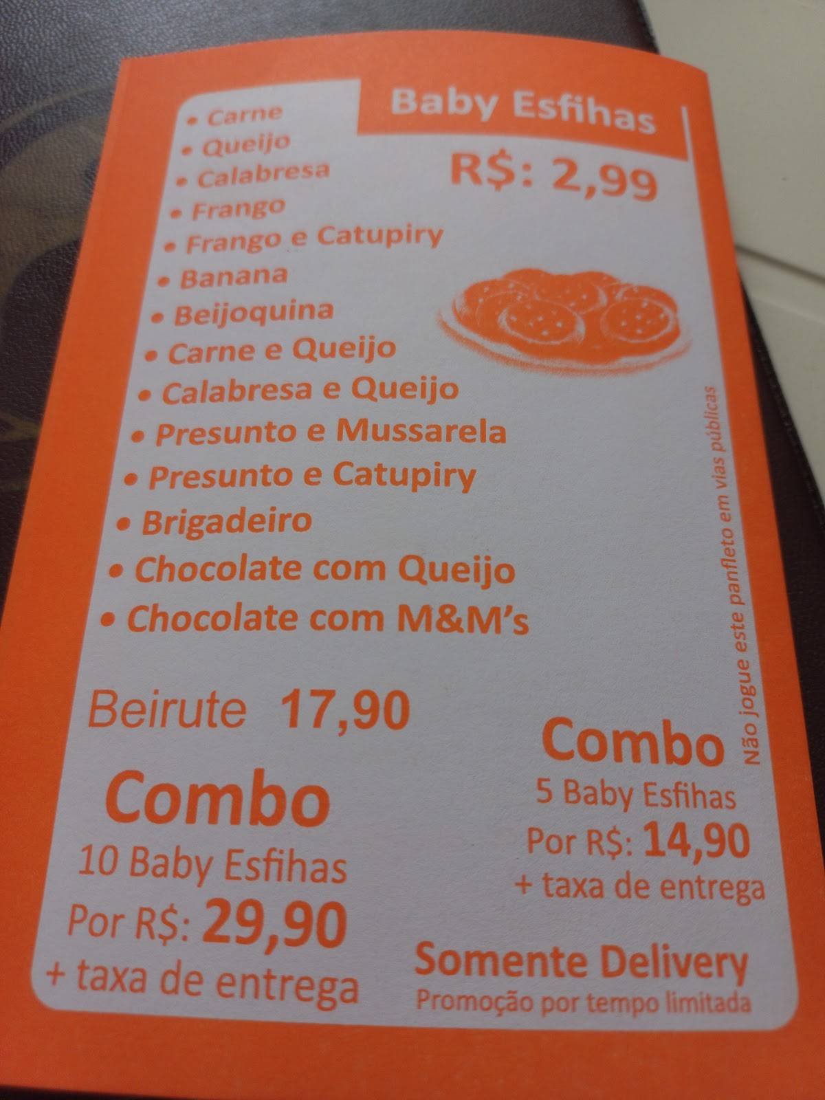 Pizza Hanys cardápio