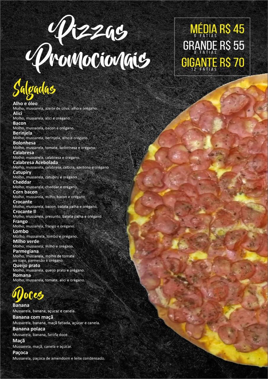 Pizza Lídios cardápio