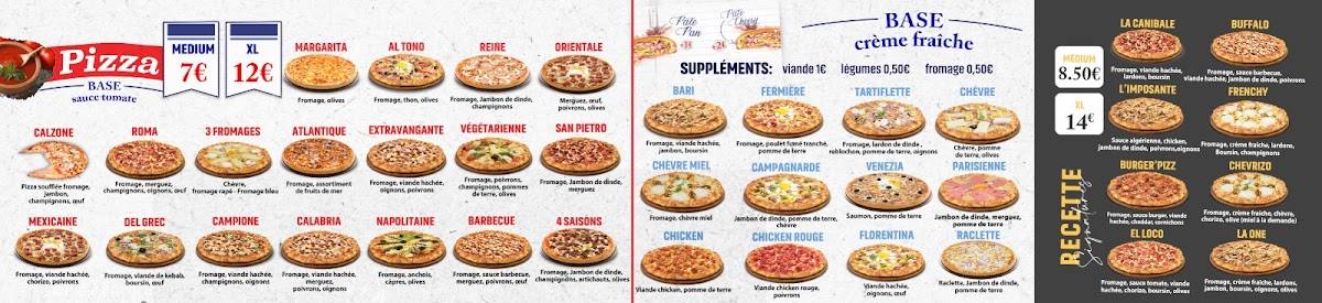 Menu de Pizza One
